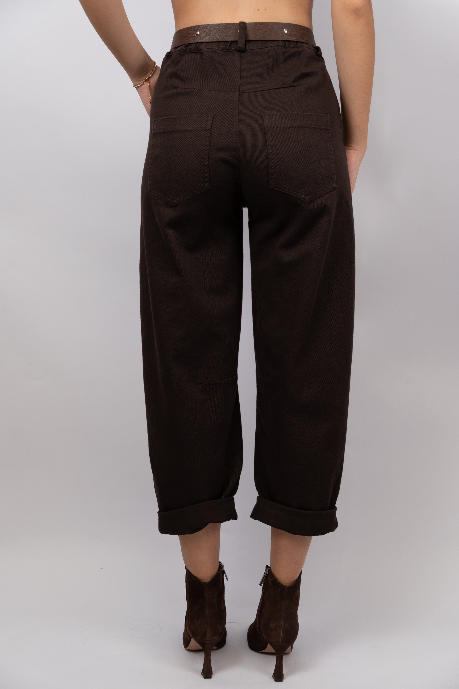 Cropped Balloon Jeans