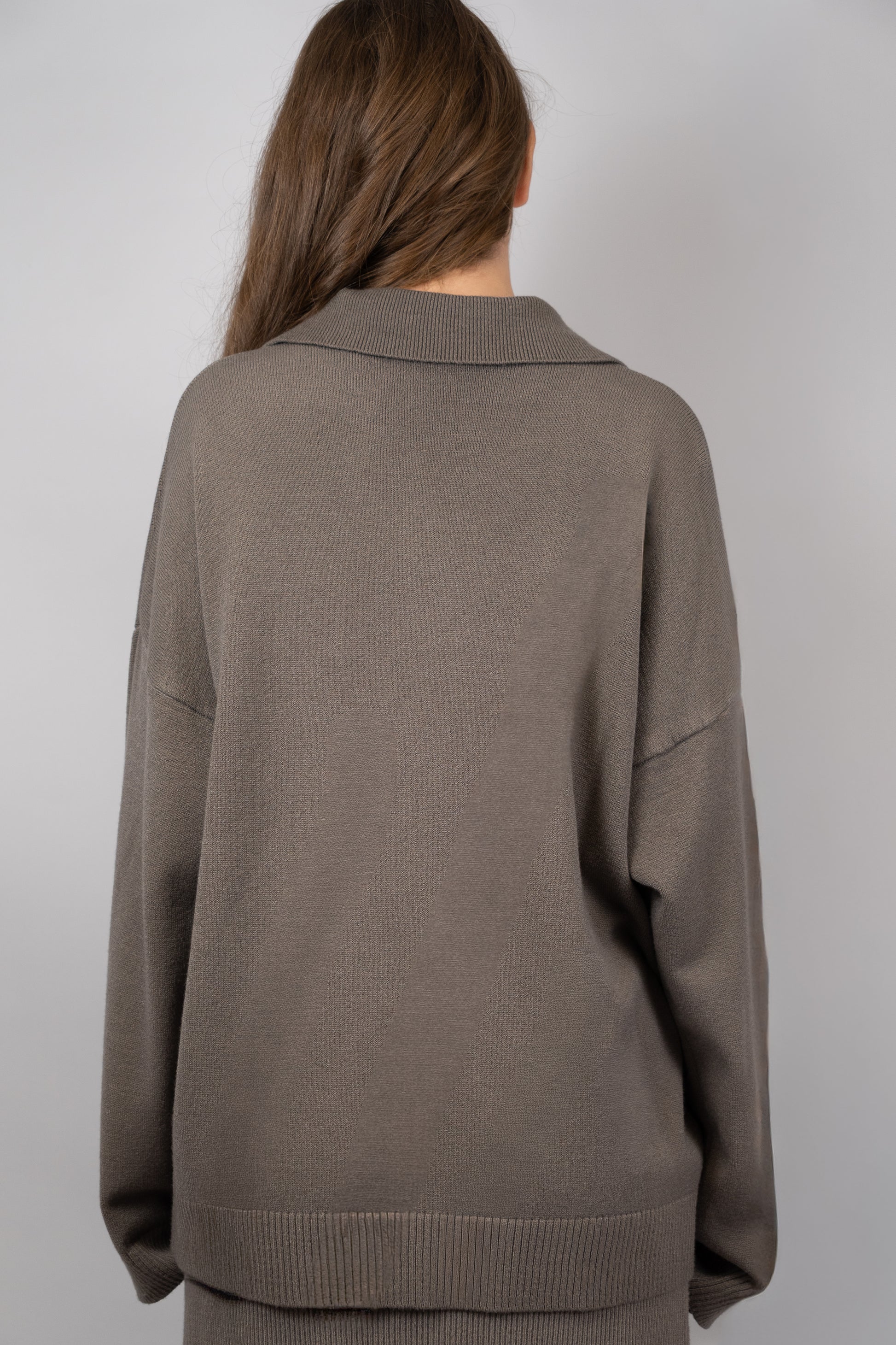 Knit Polo Top & Maxi Skirt Set