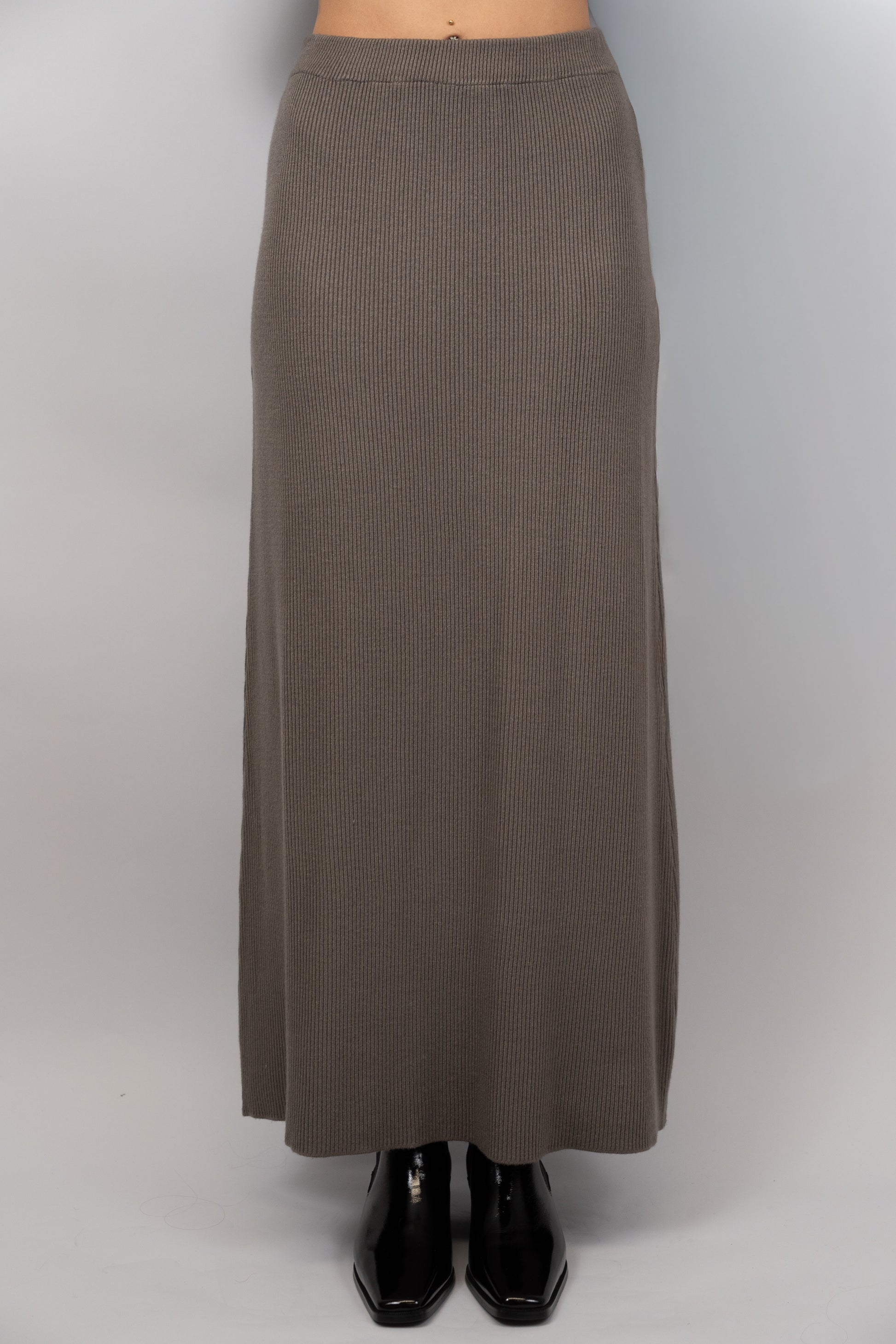 Knit Polo Top & Maxi Skirt Set