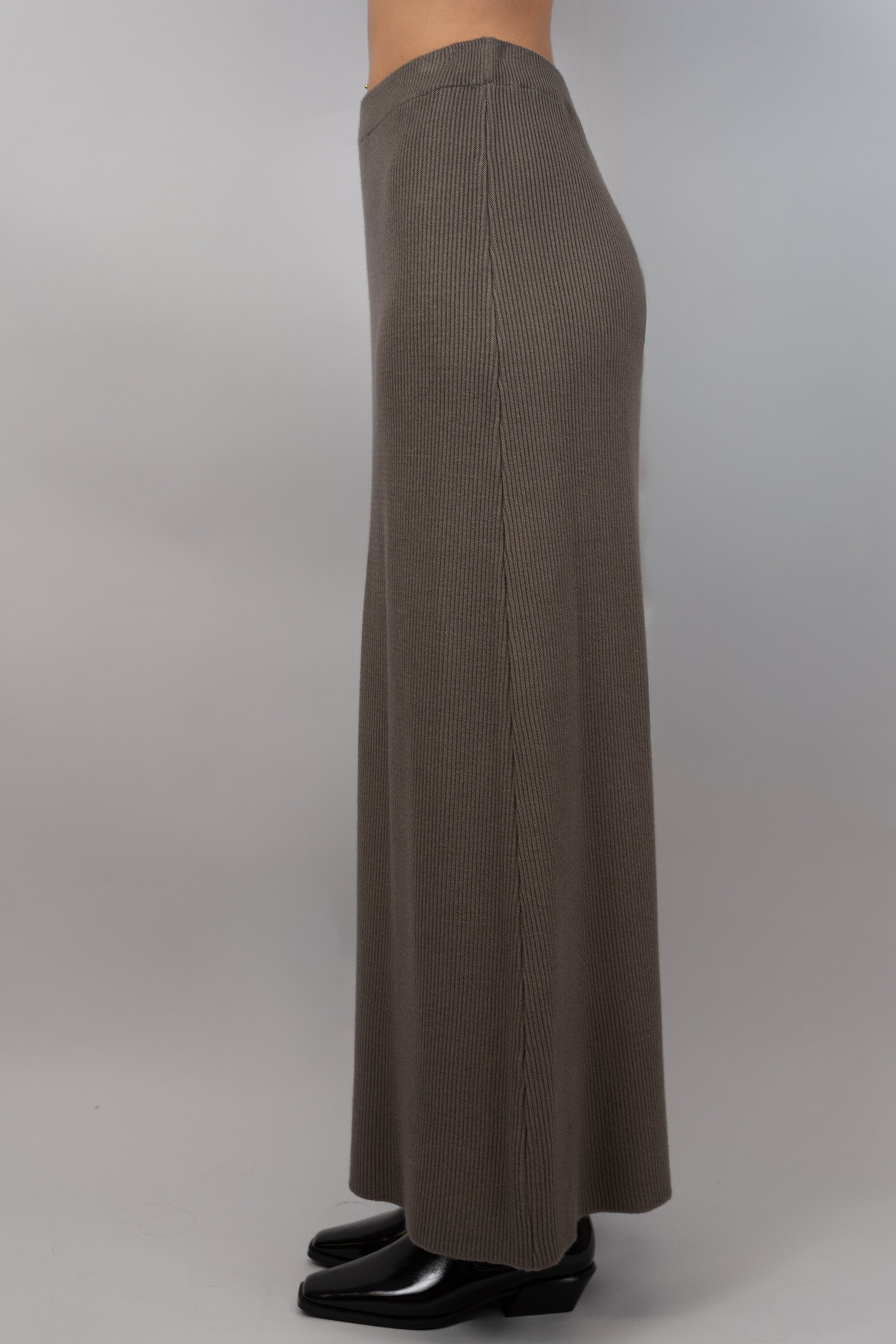 Knit Polo Top & Maxi Skirt Set