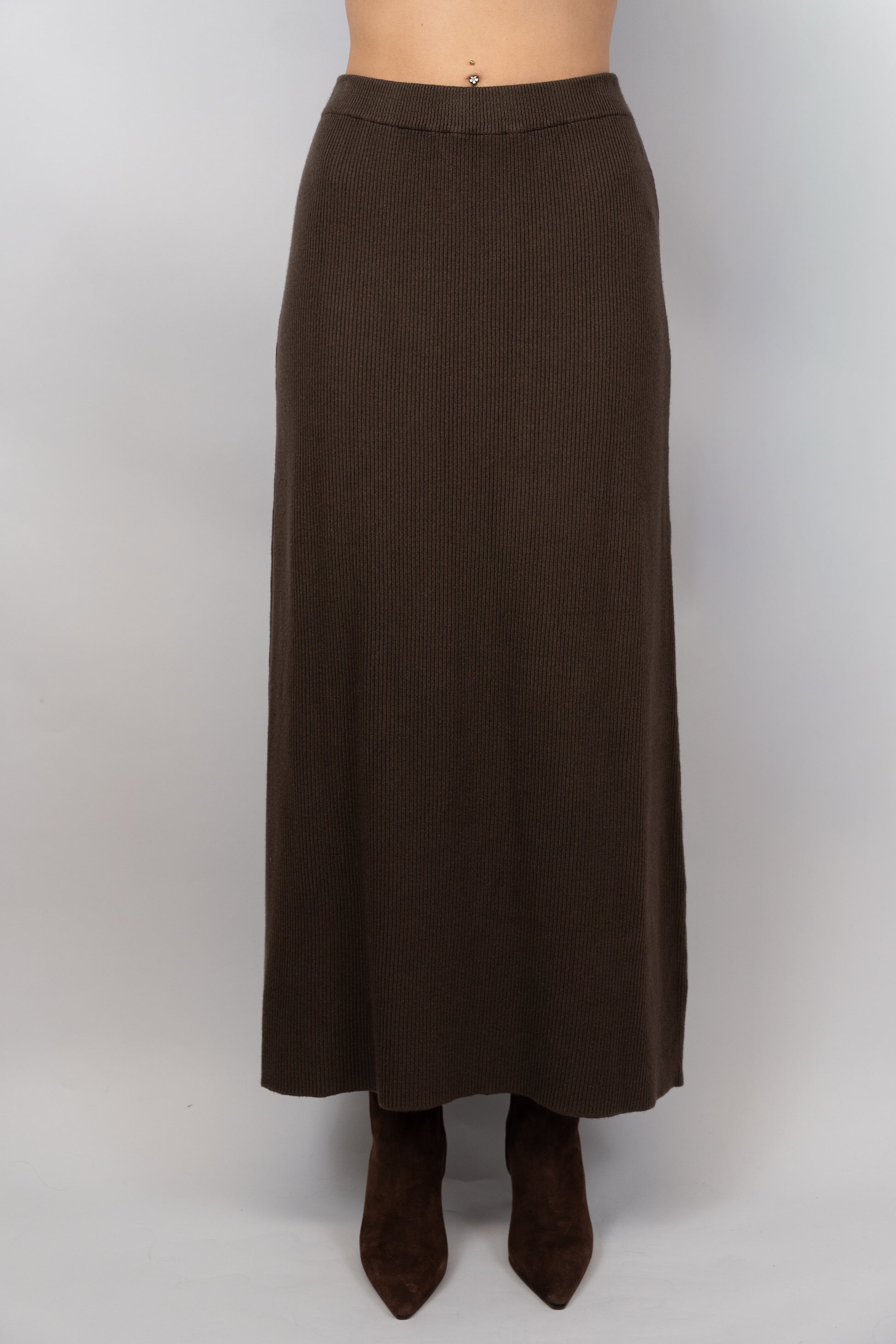 Knit Polo Top & Maxi Skirt Set