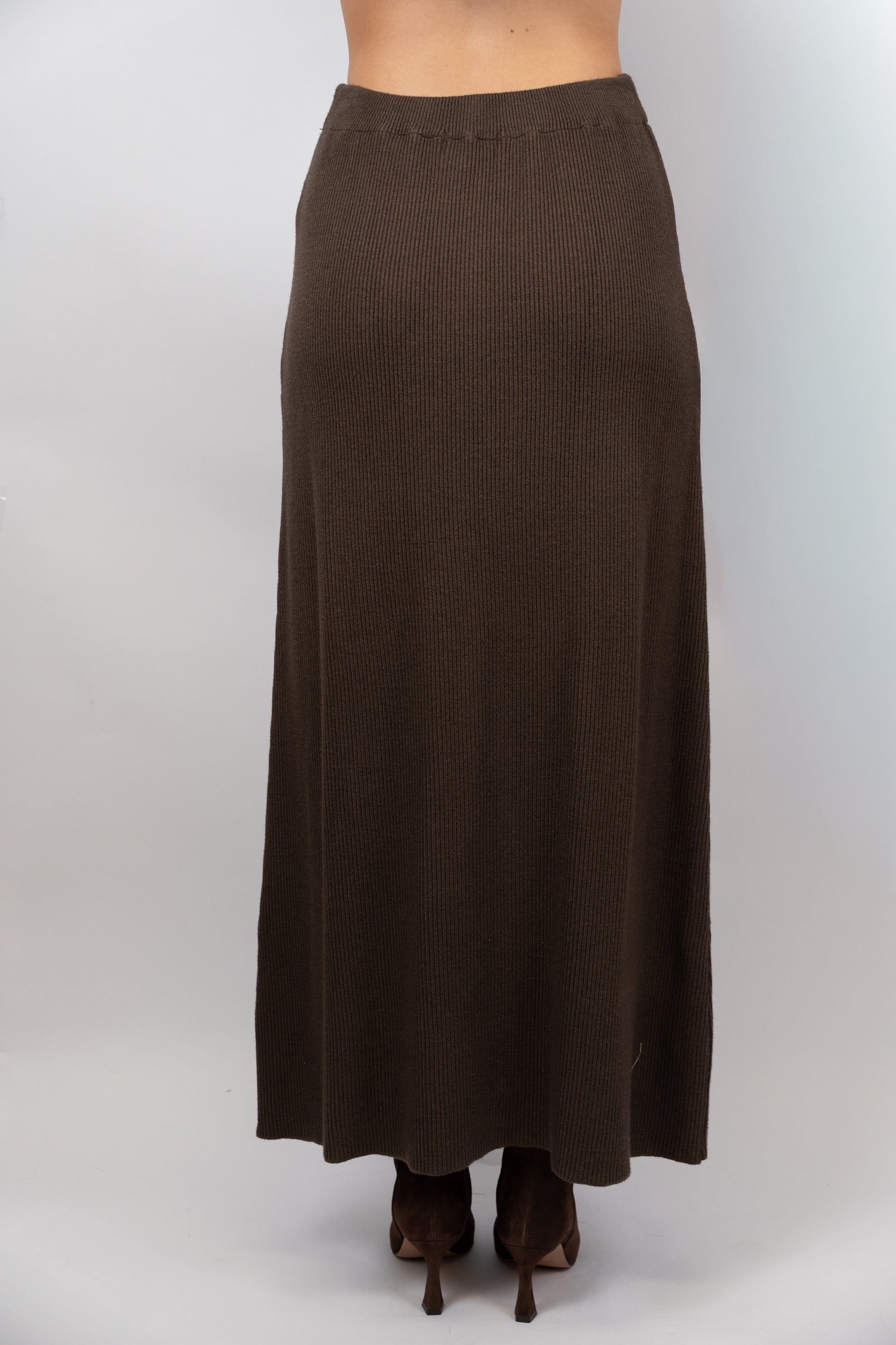 Knit Polo Top & Maxi Skirt Set