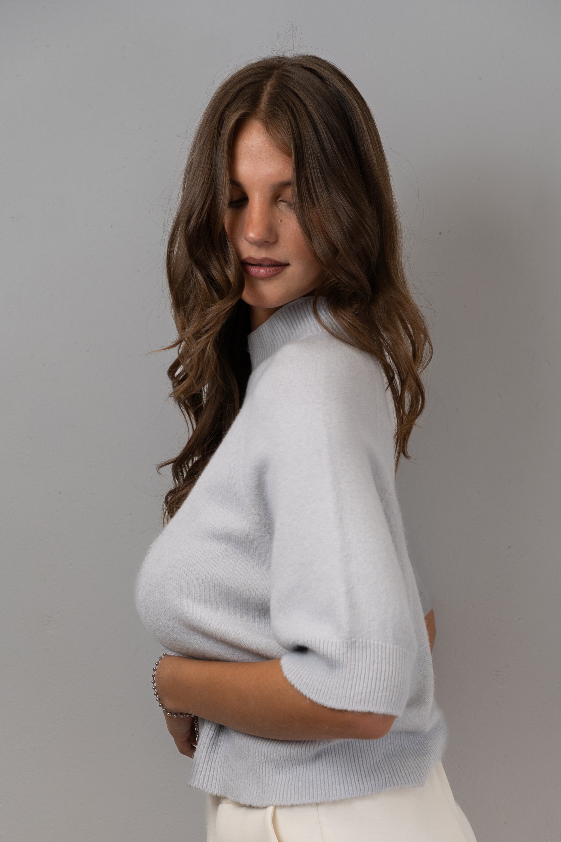 Cropped Turtleneck Knit