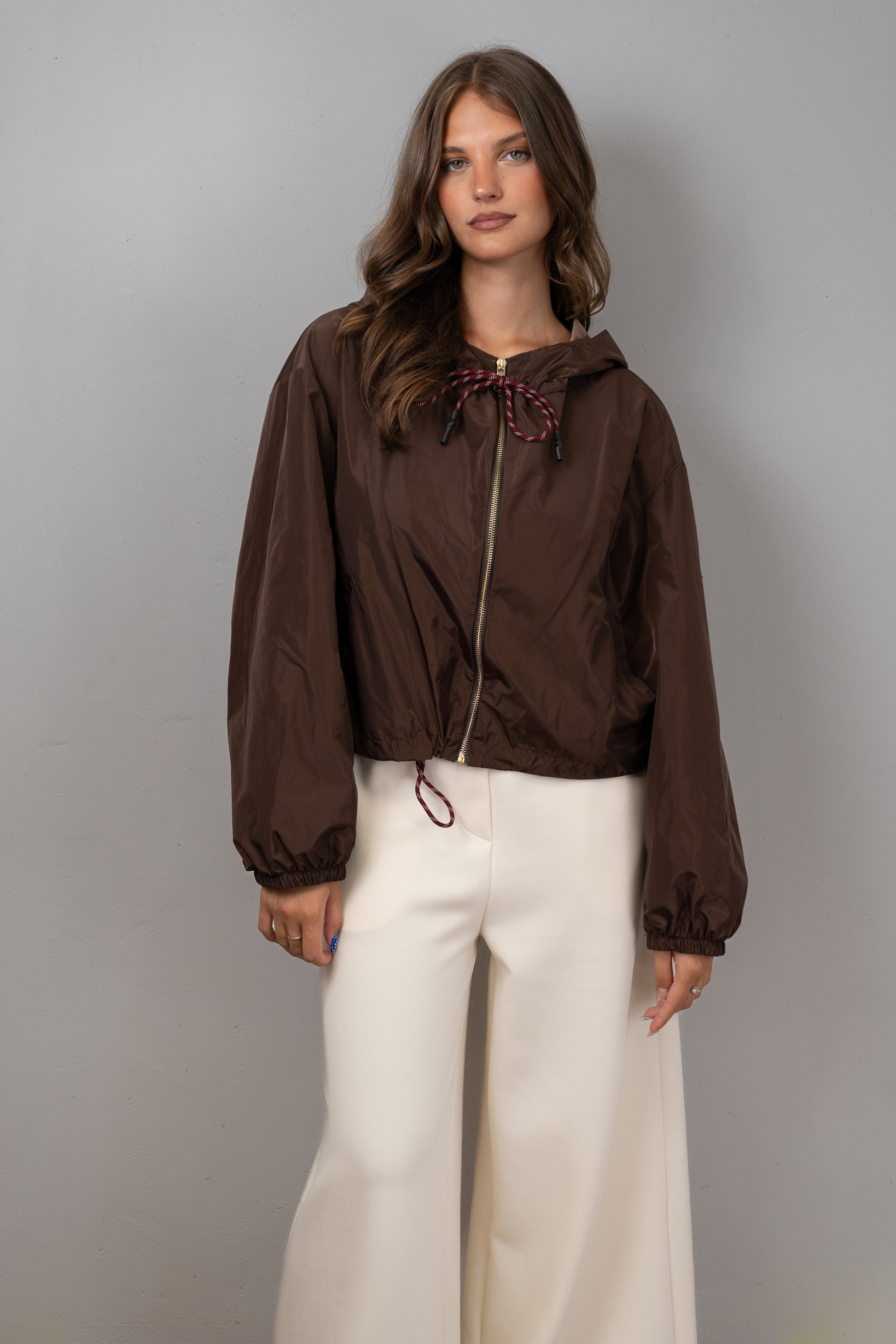 Cropped Hooded Windbreaker