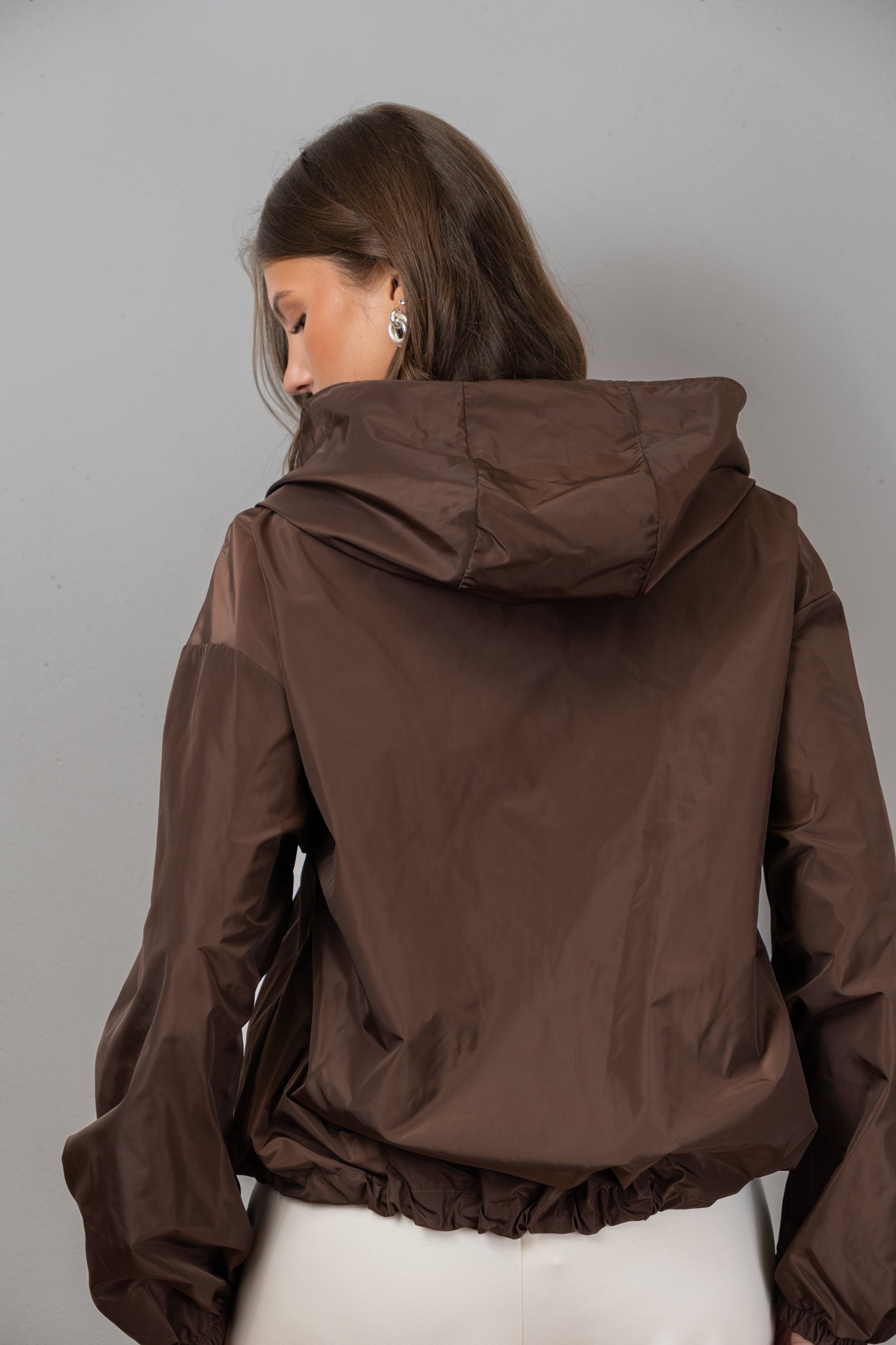 Cropped Hooded Windbreaker