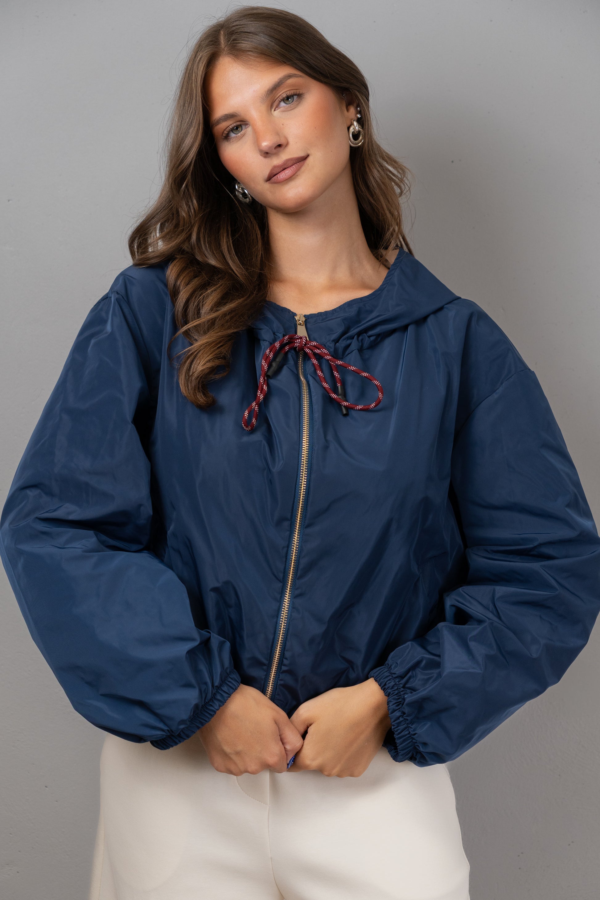 Cropped Hooded Windbreaker