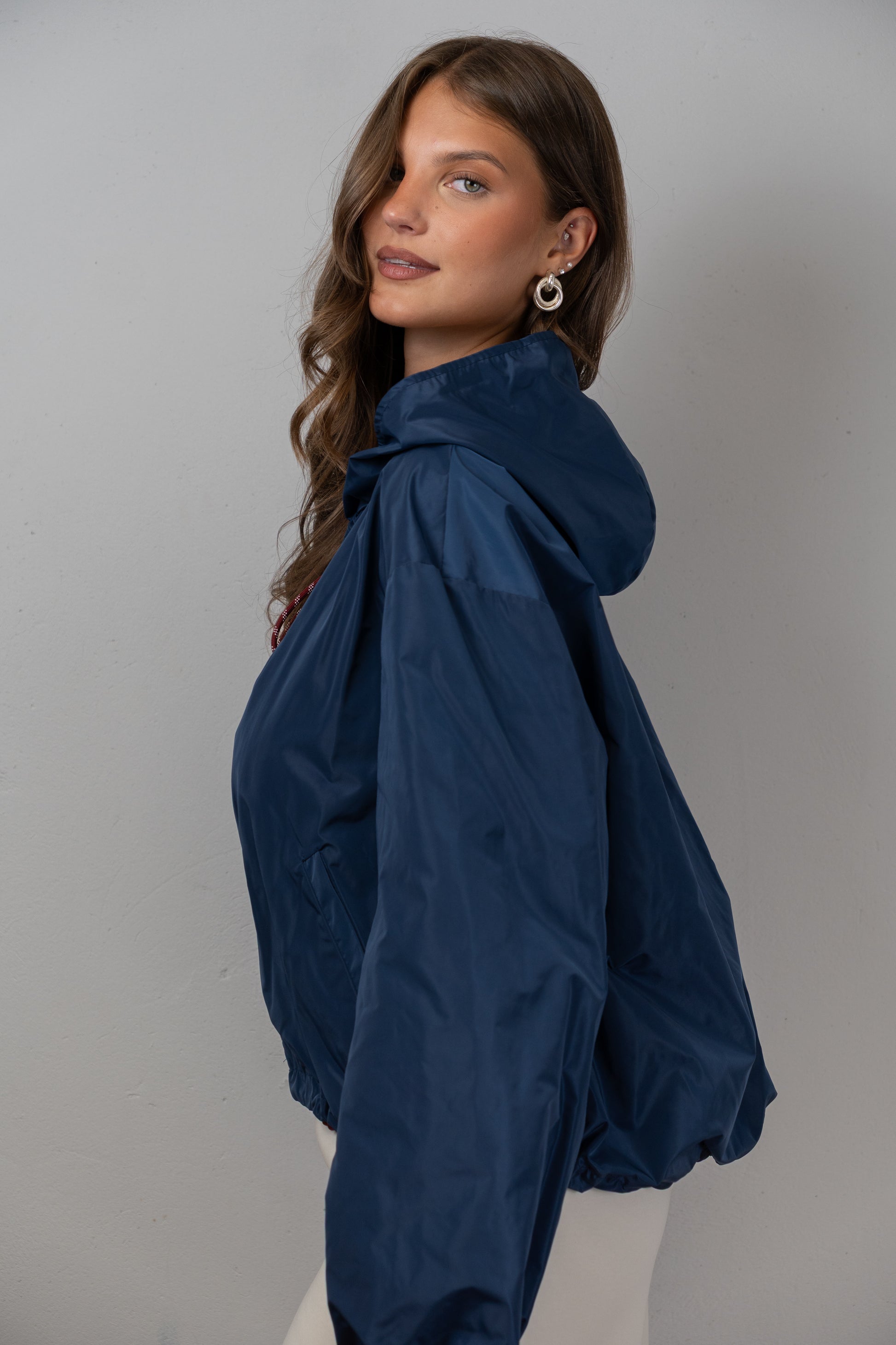 Cropped Hooded Windbreaker