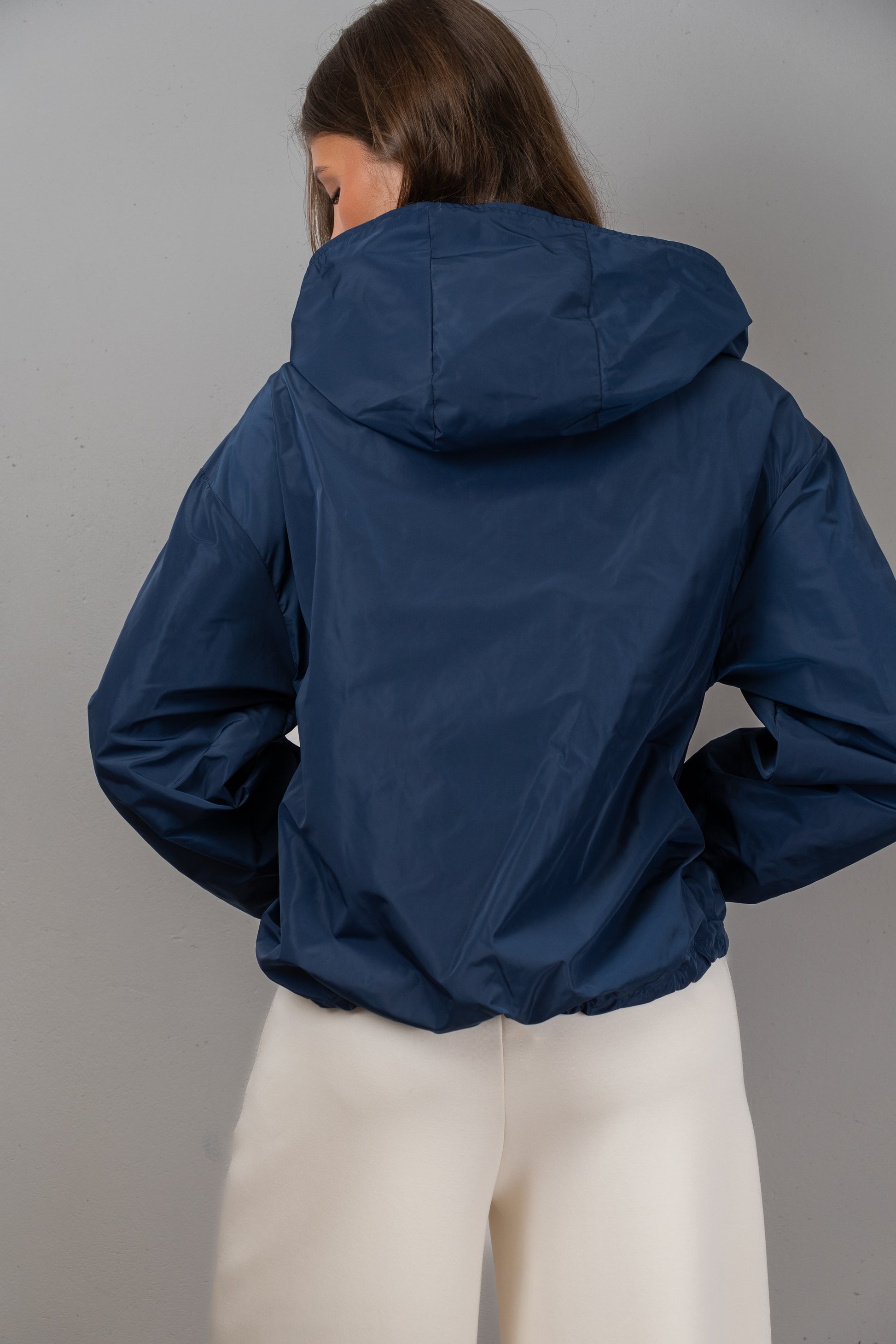 Cropped Hooded Windbreaker