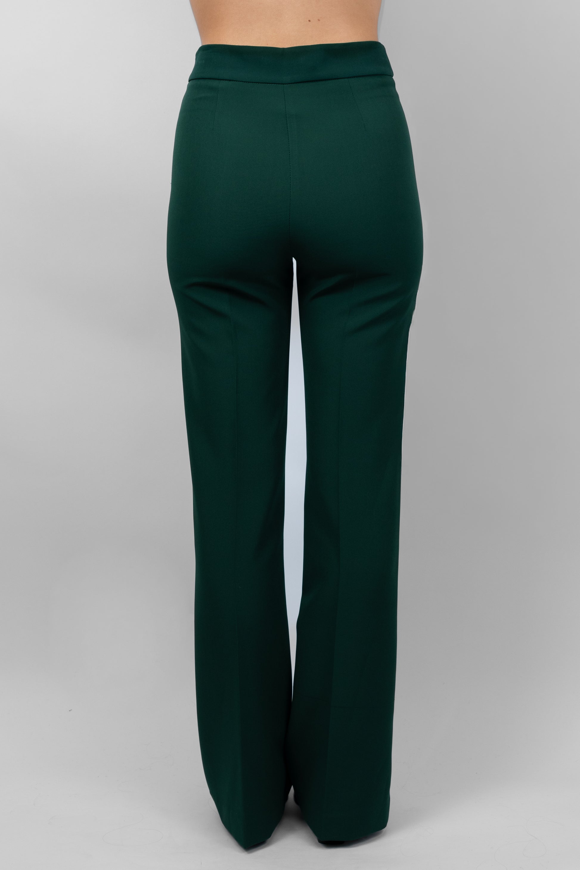 Forest Green High-Waist Trousers
