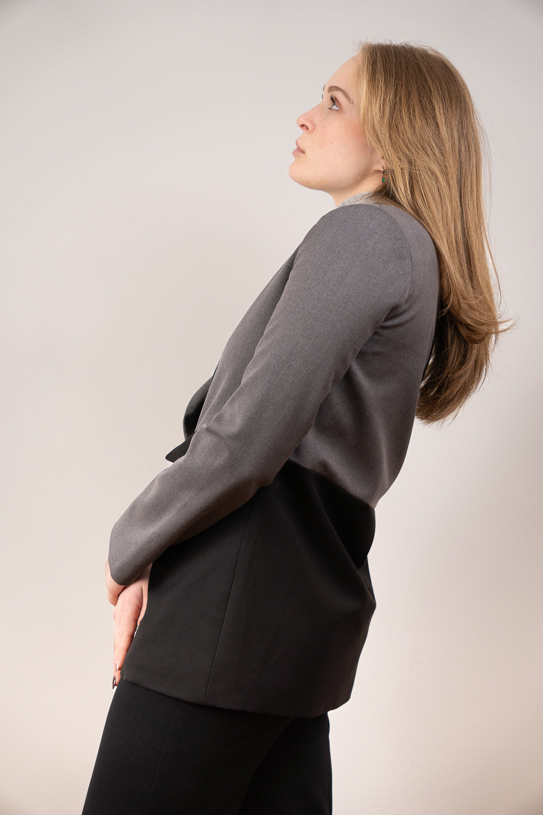 Two-Tone Tailored Blazer