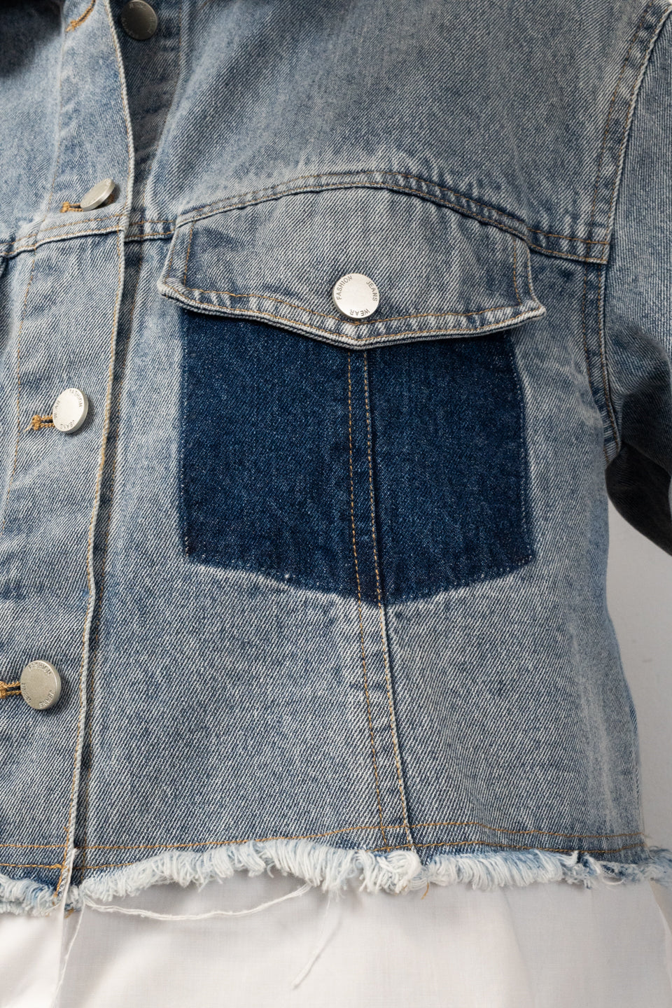 Denim & Shirt Panel Shirt