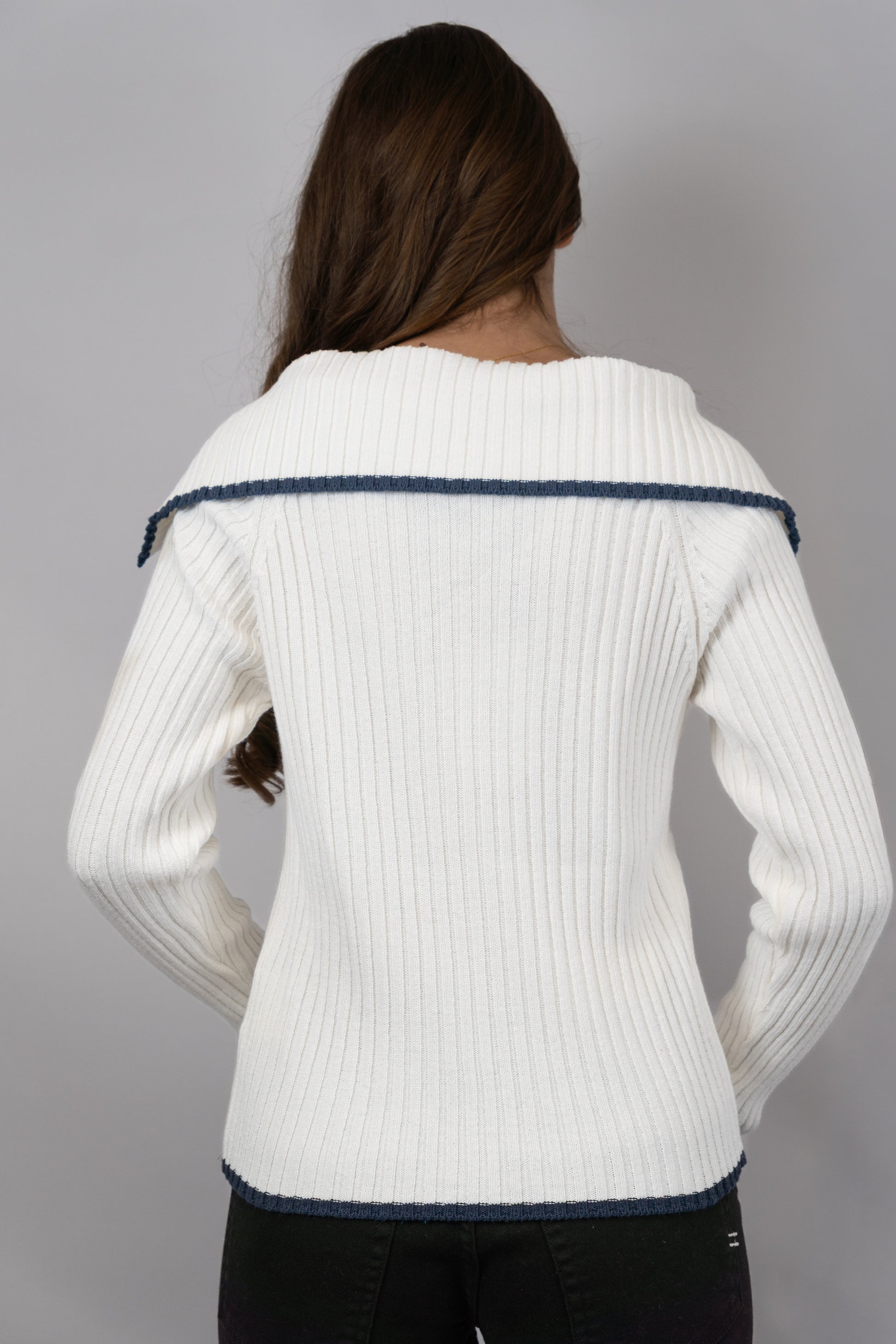 Zip-Up Ribbed Knit Cardigan