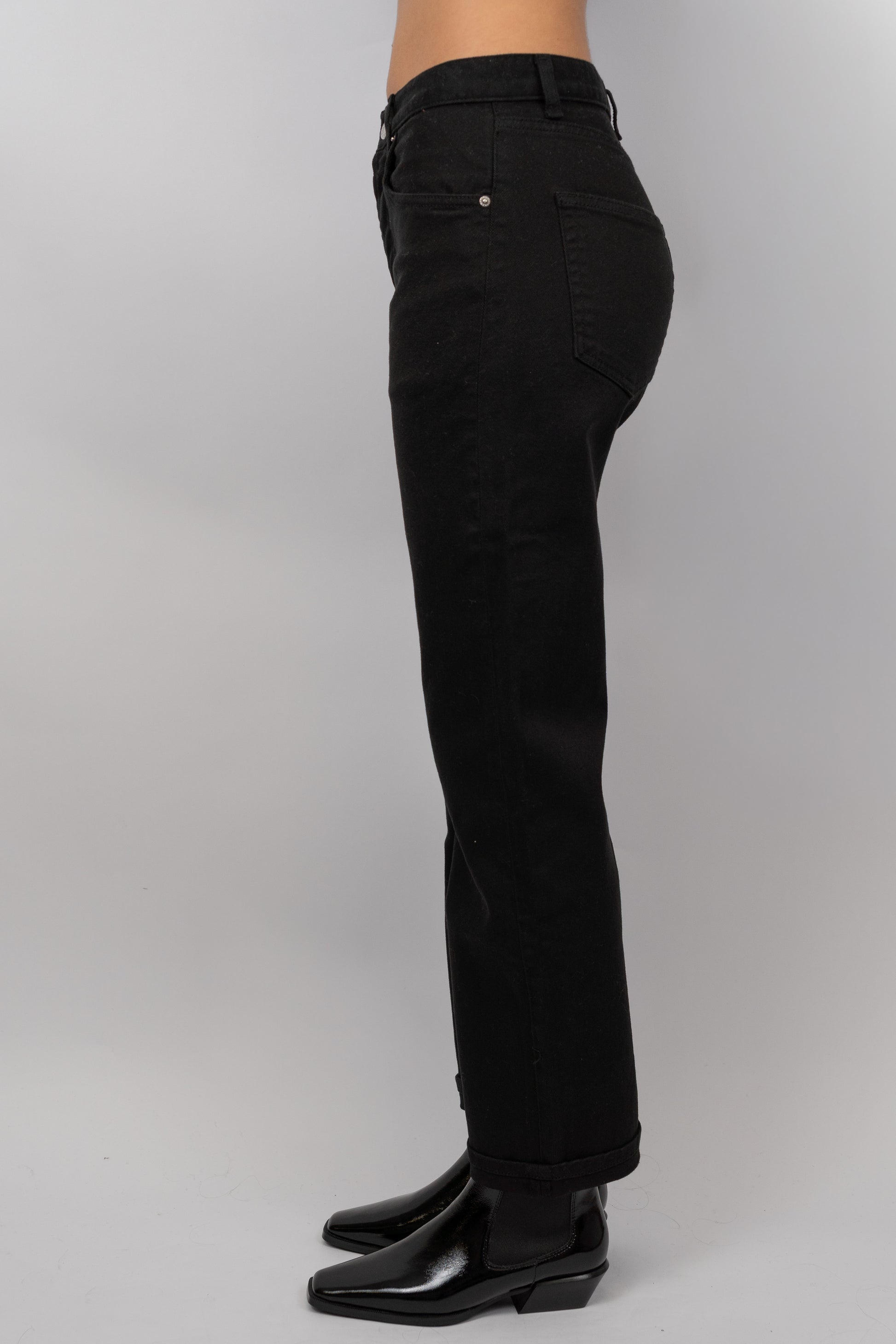 Mid-Rise Straight-Leg Jeans