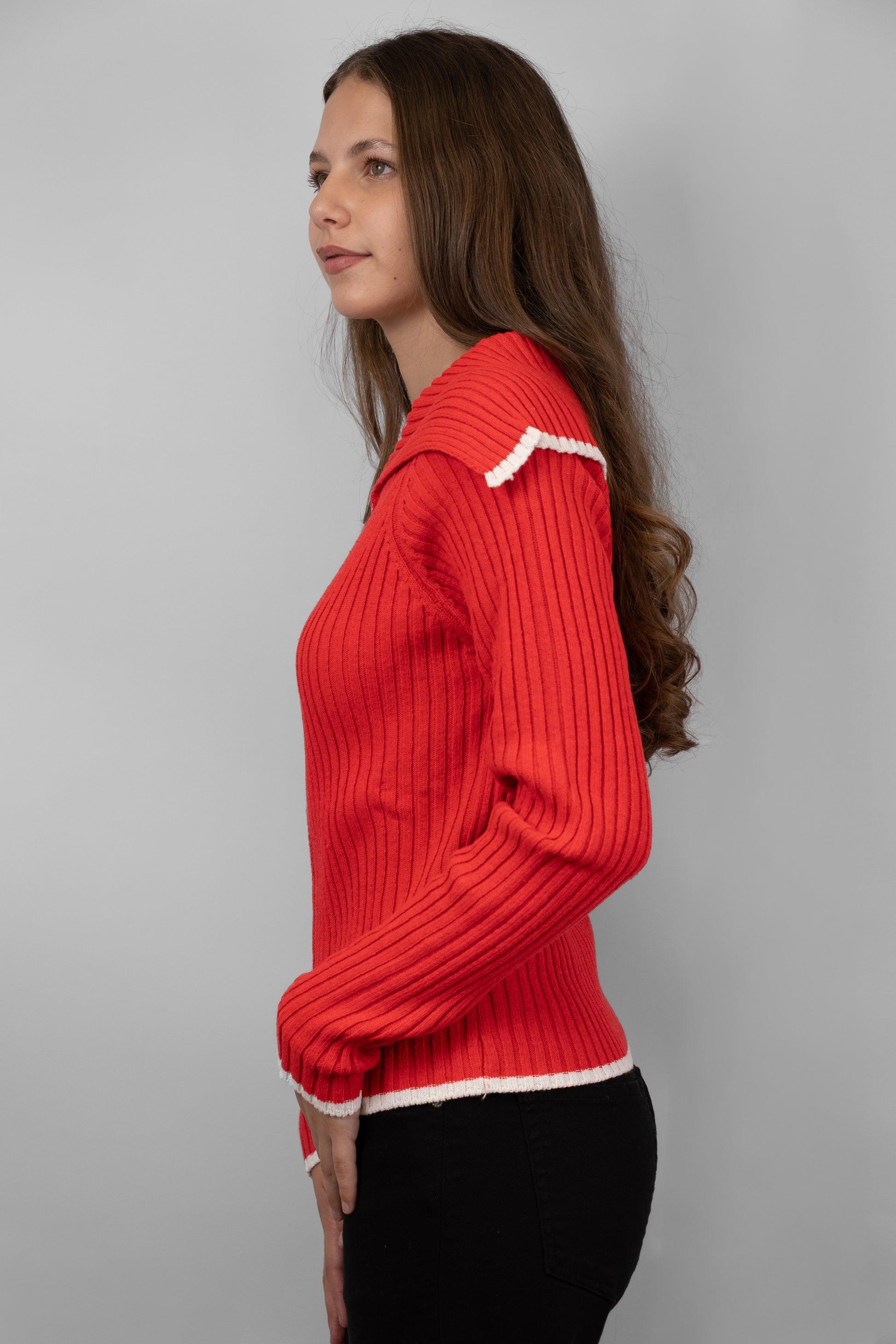 Zip-Up Ribbed Knit Cardigan