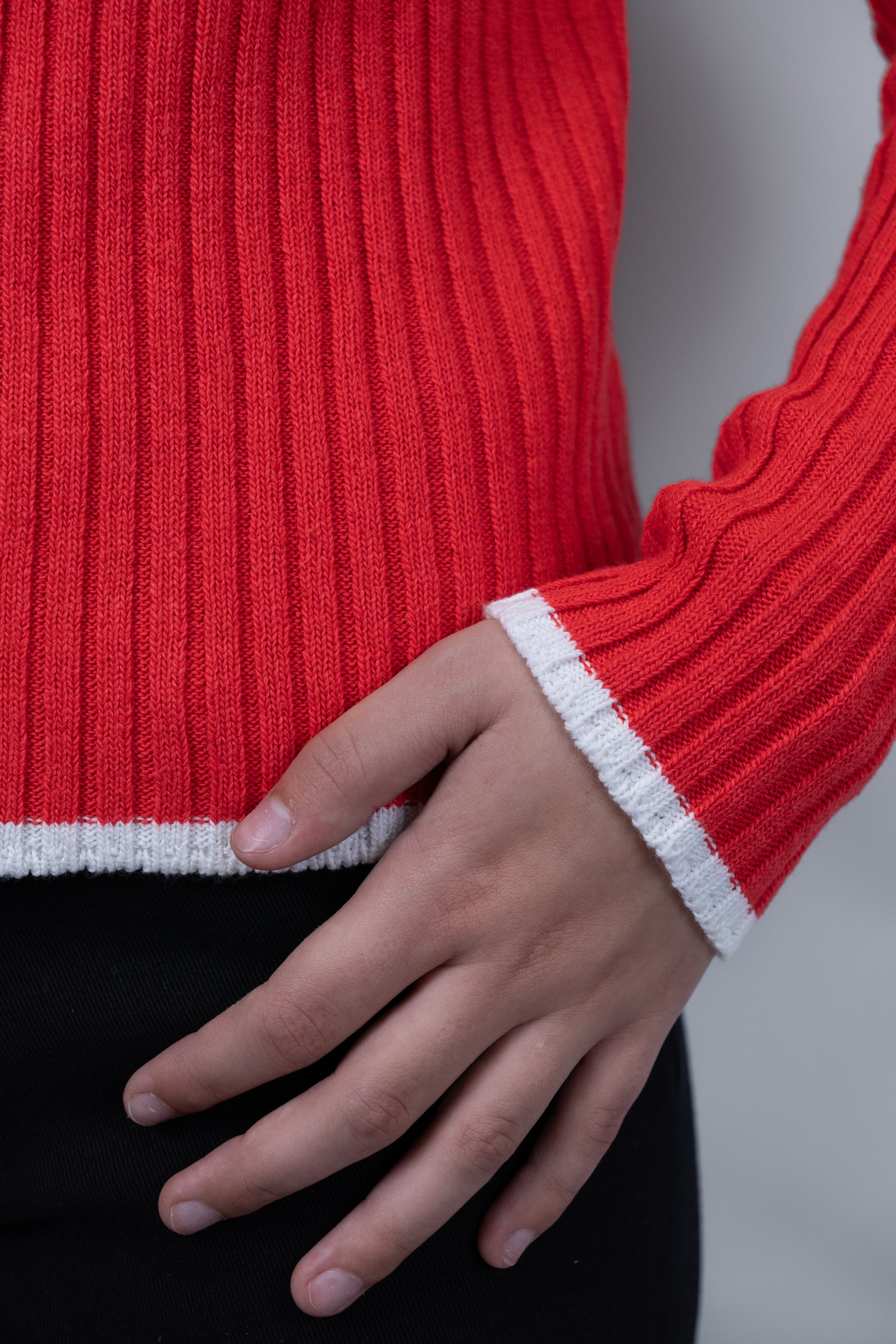 Zip-Up Ribbed Knit Cardigan