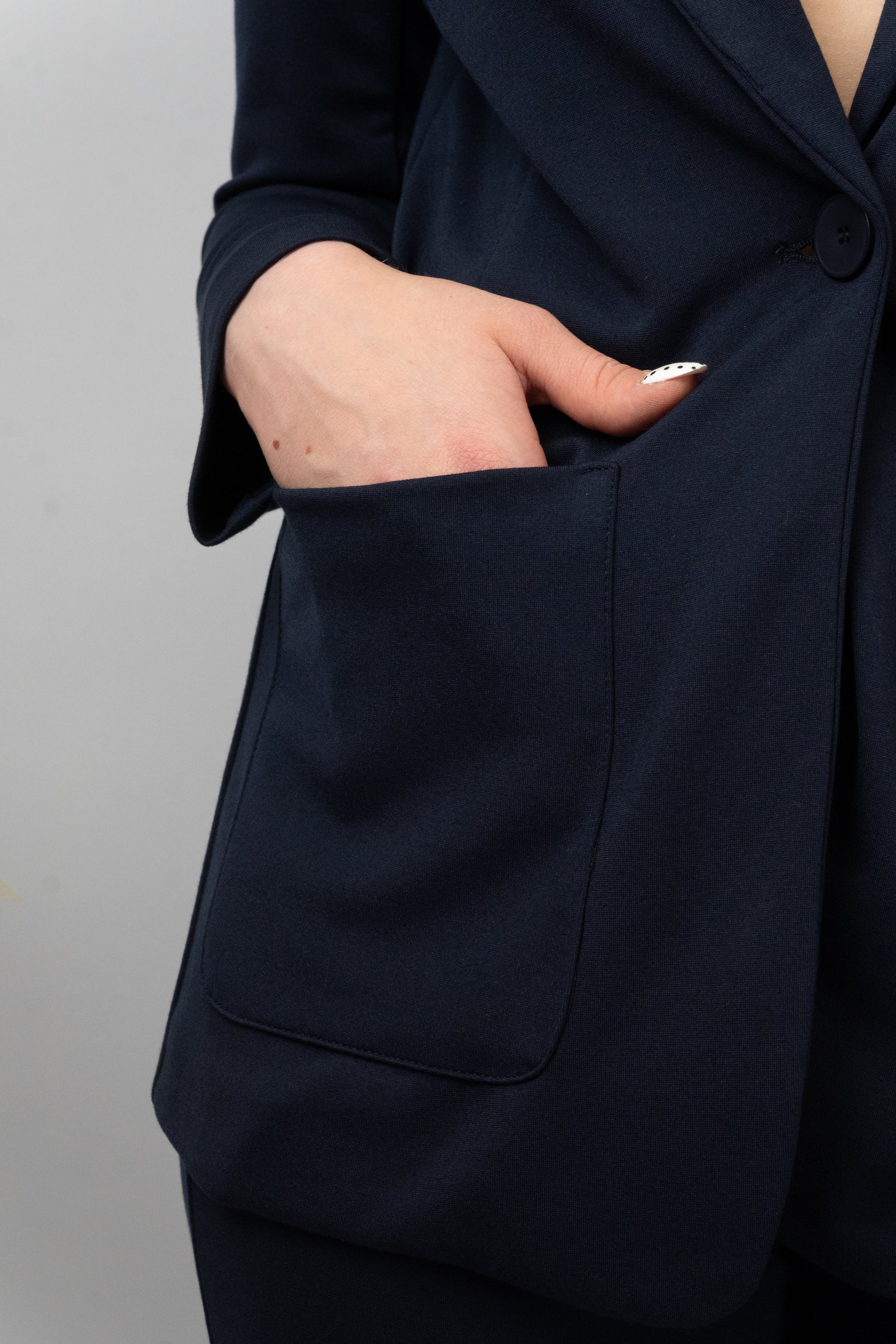Navy Single-Breasted Blazer