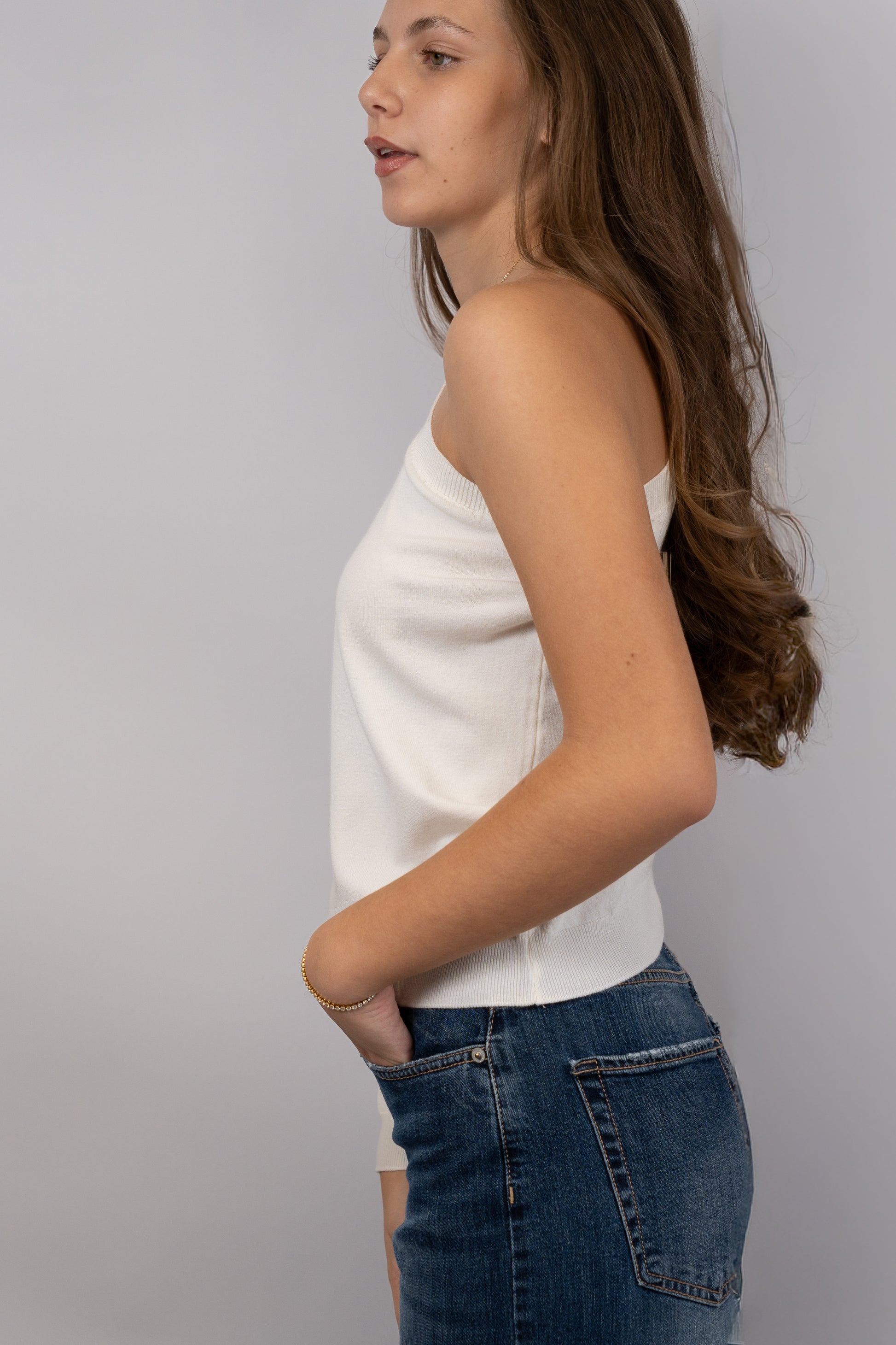 One-Shoulder Knit Top