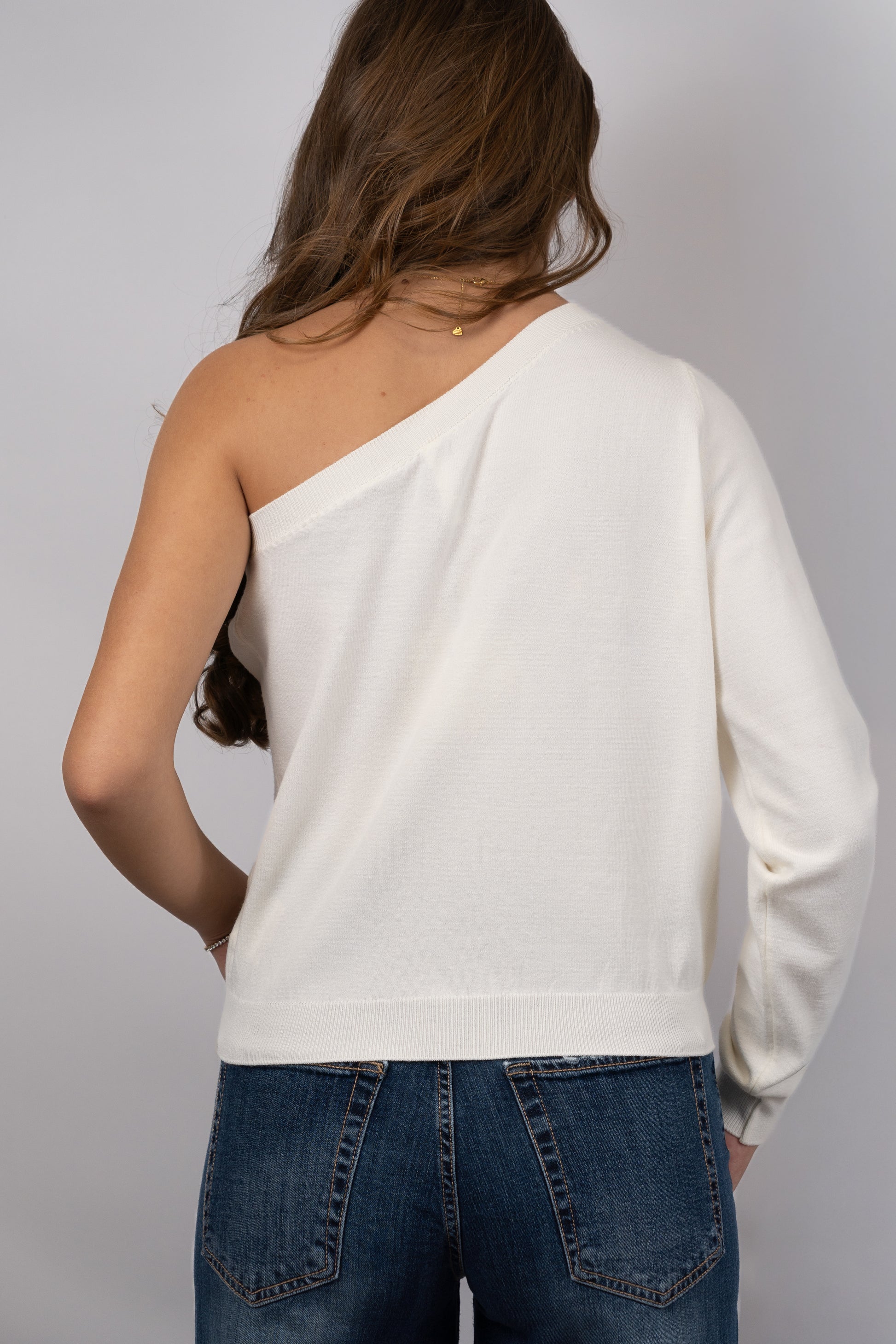One-Shoulder Knit Top
