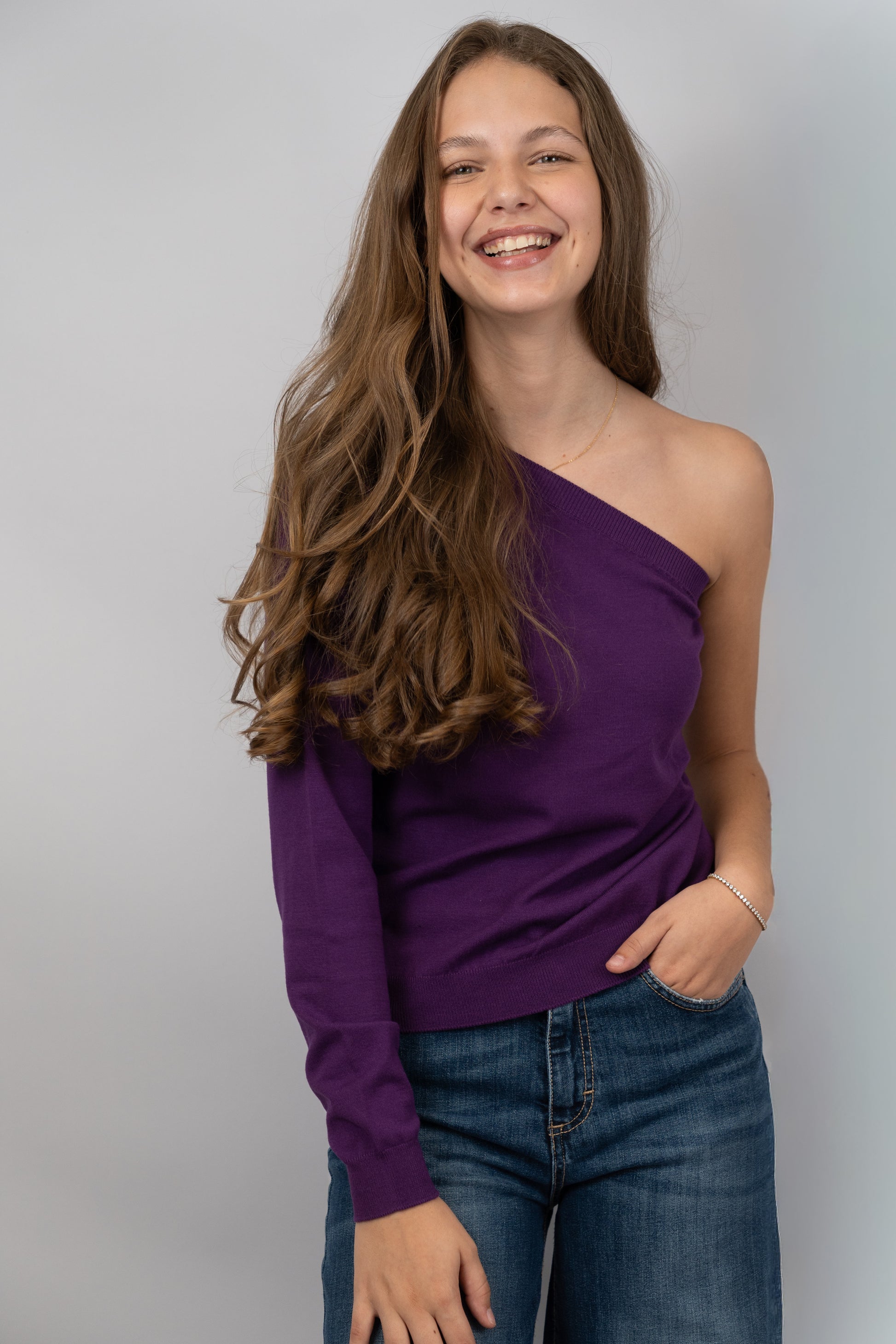 One-Shoulder Knit Top