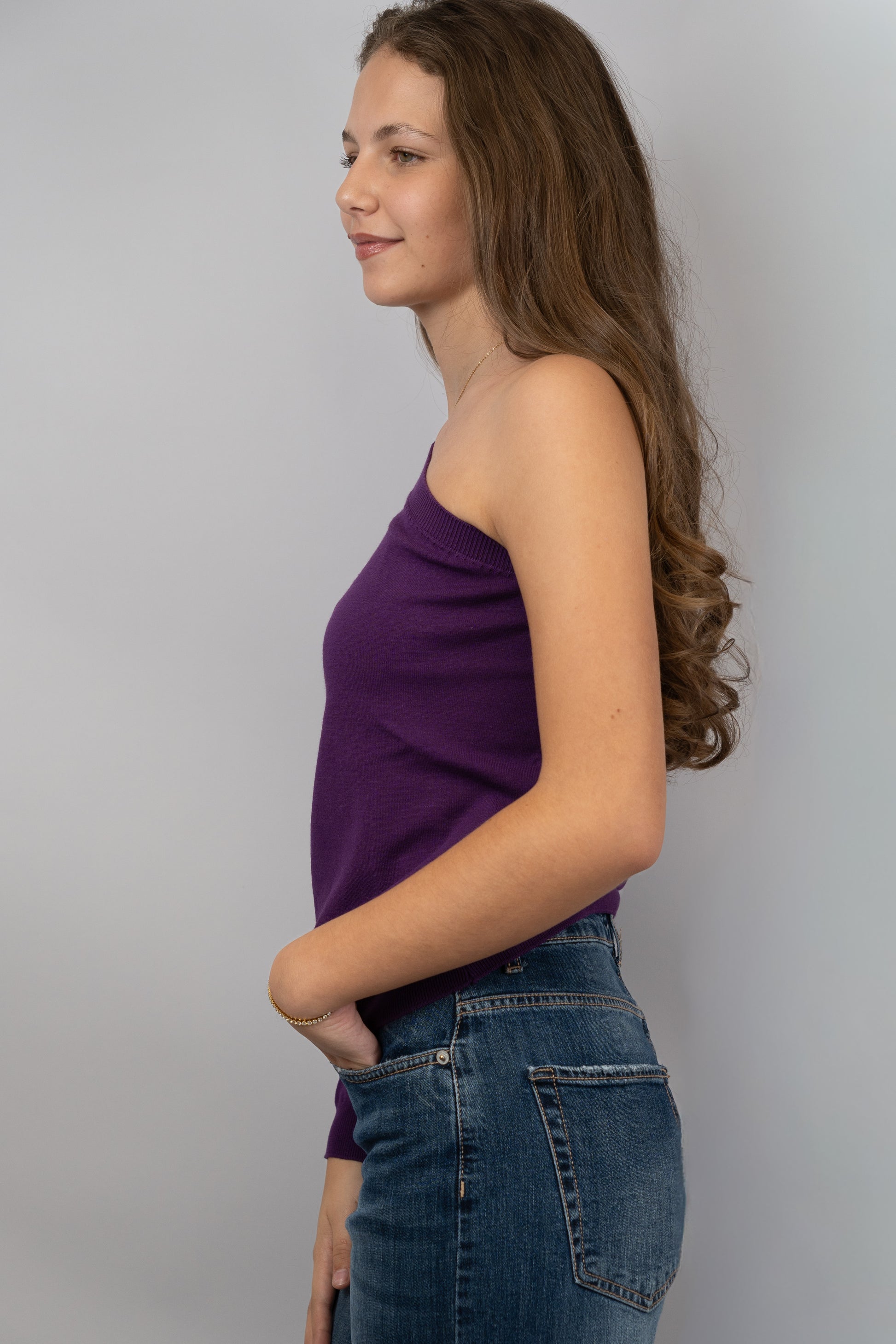 One-Shoulder Knit Top