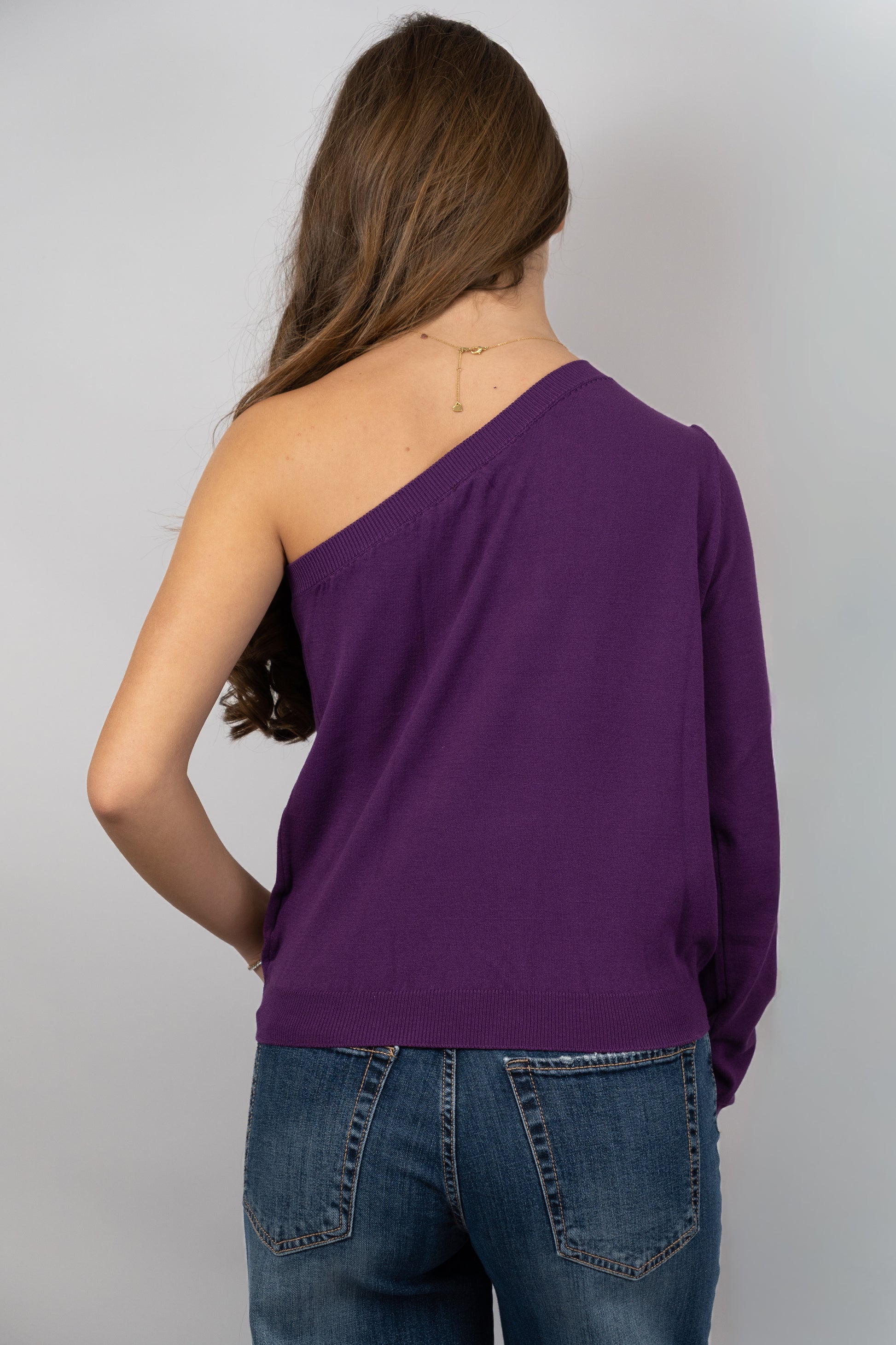 One-Shoulder Knit Top