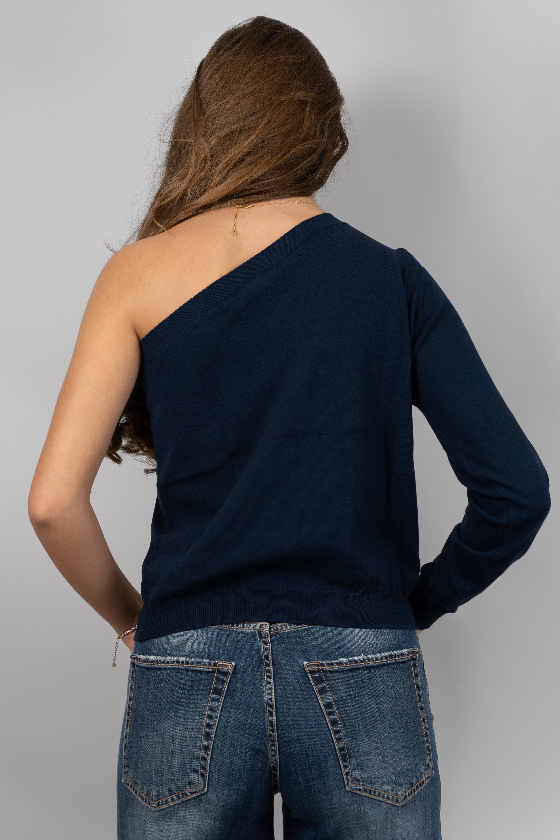 One-Shoulder Knit Top