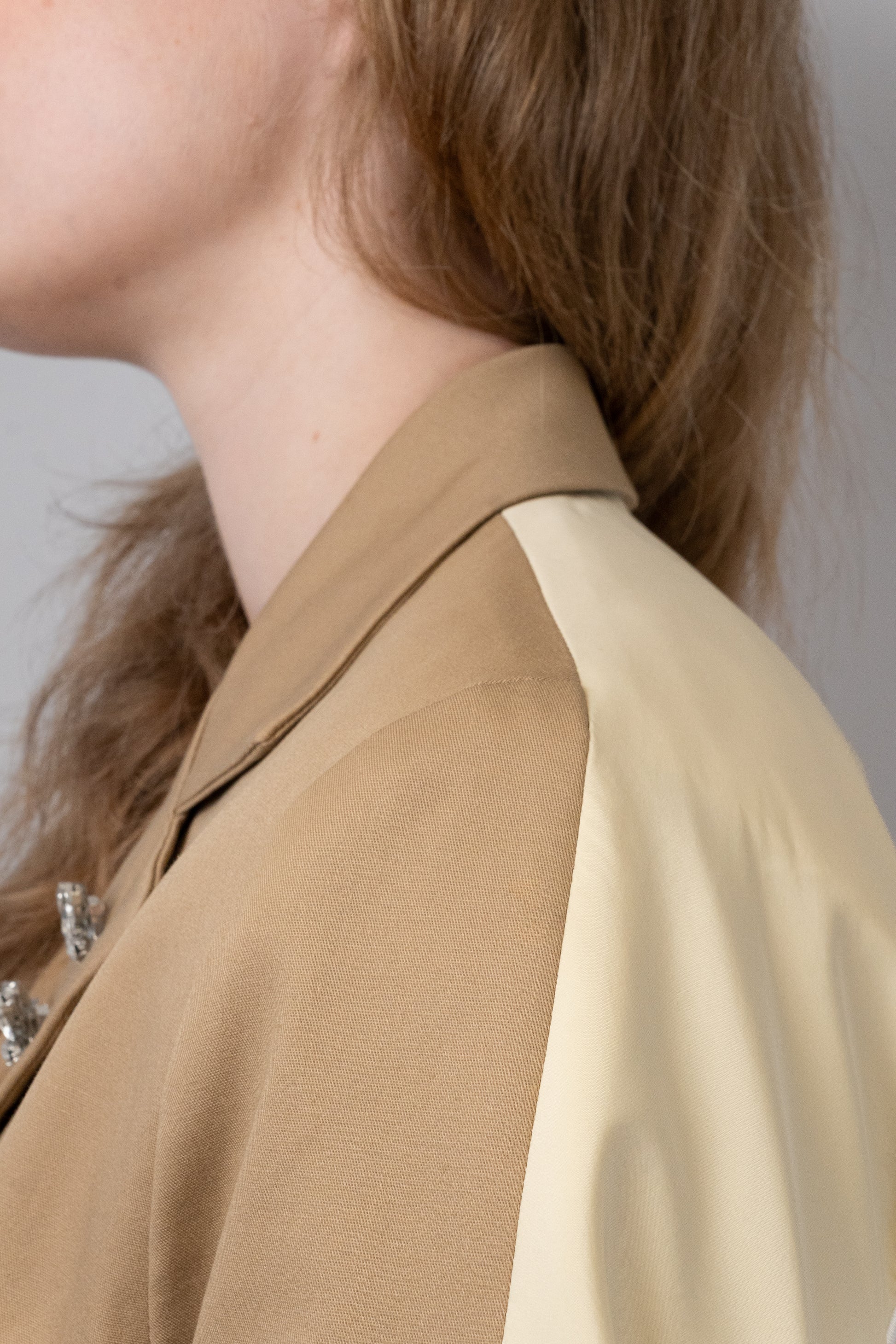 Two-Tone Structured Blazer-Jacket