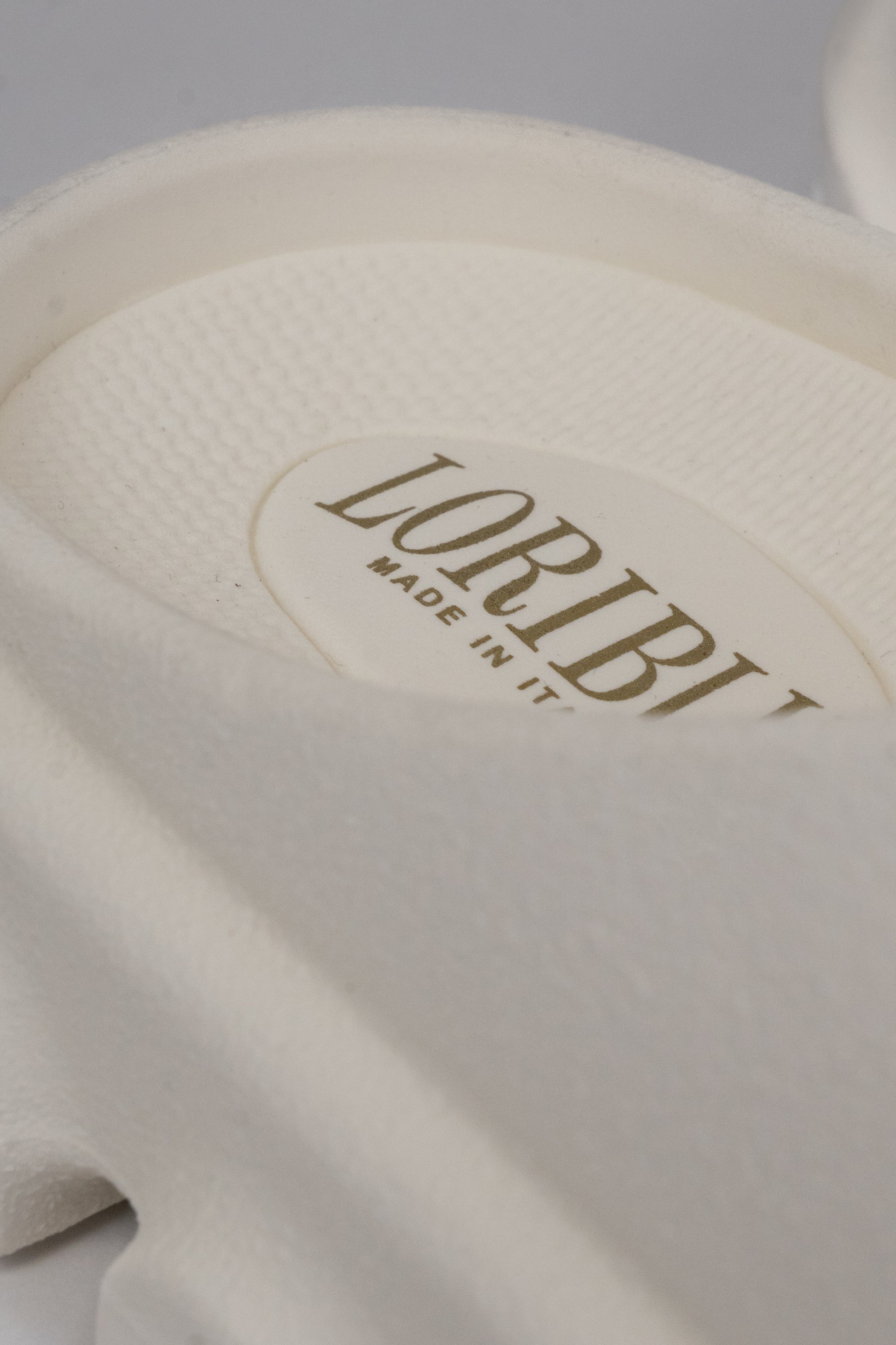 Ivory Rubber Slip-On Sandals