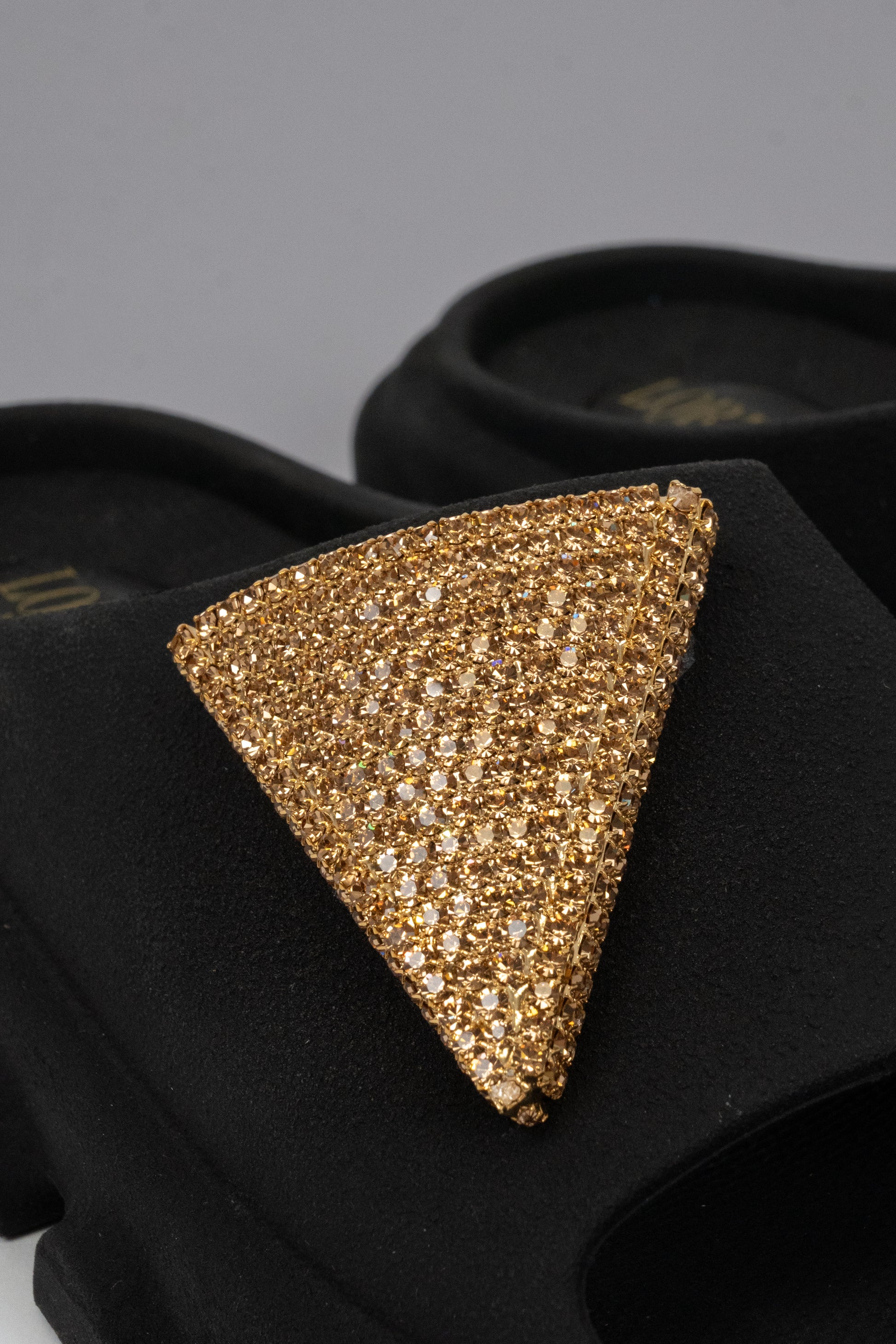 Black Rubber Slip-On Sandals