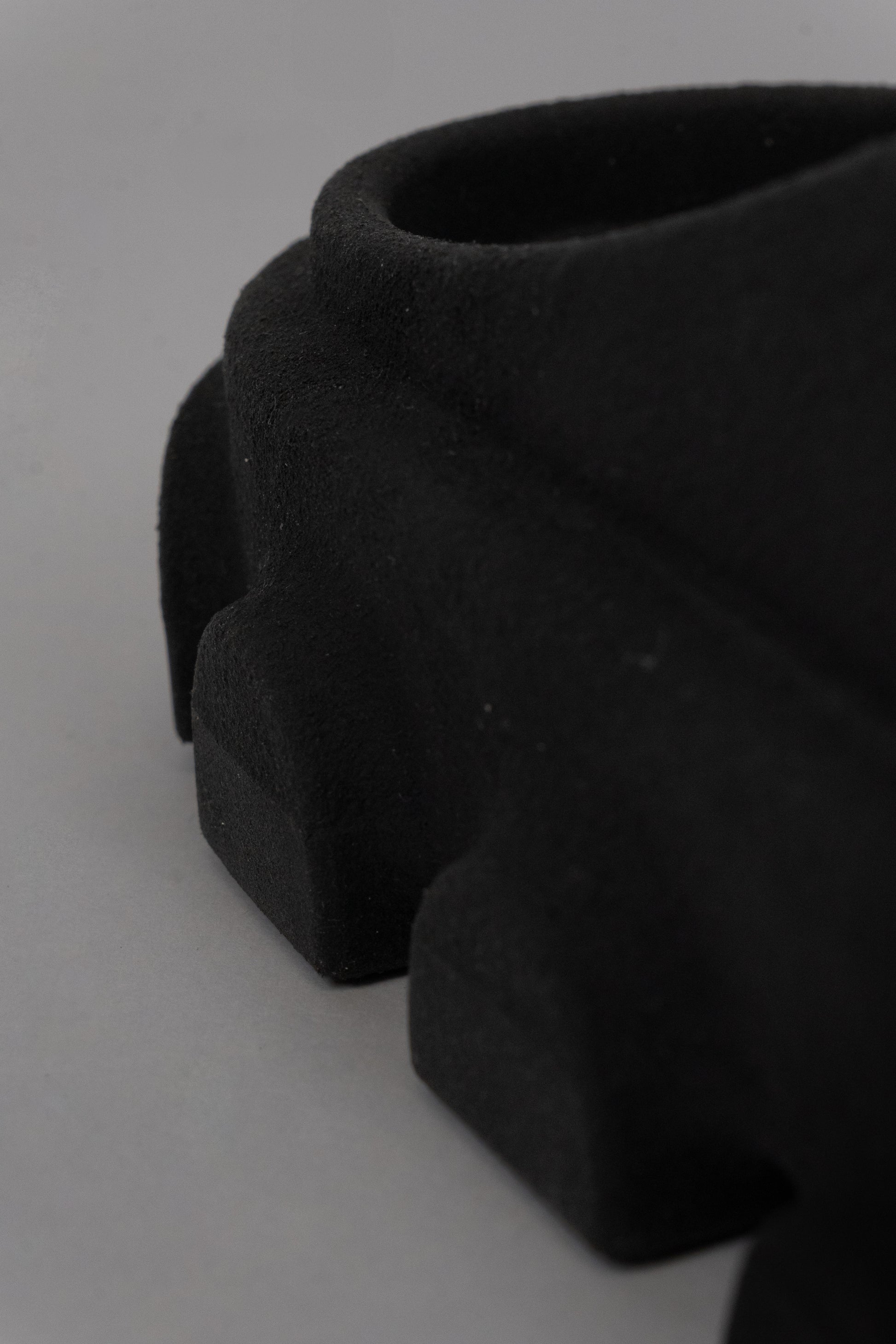 Black Rubber Slip-On Sandals