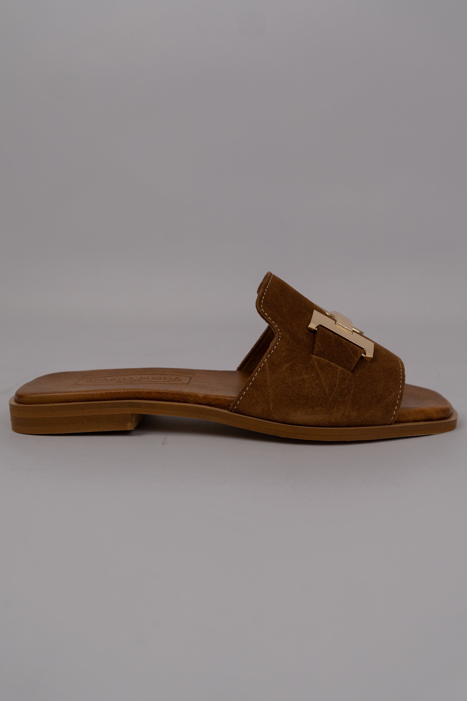 Suede Slide Sandals