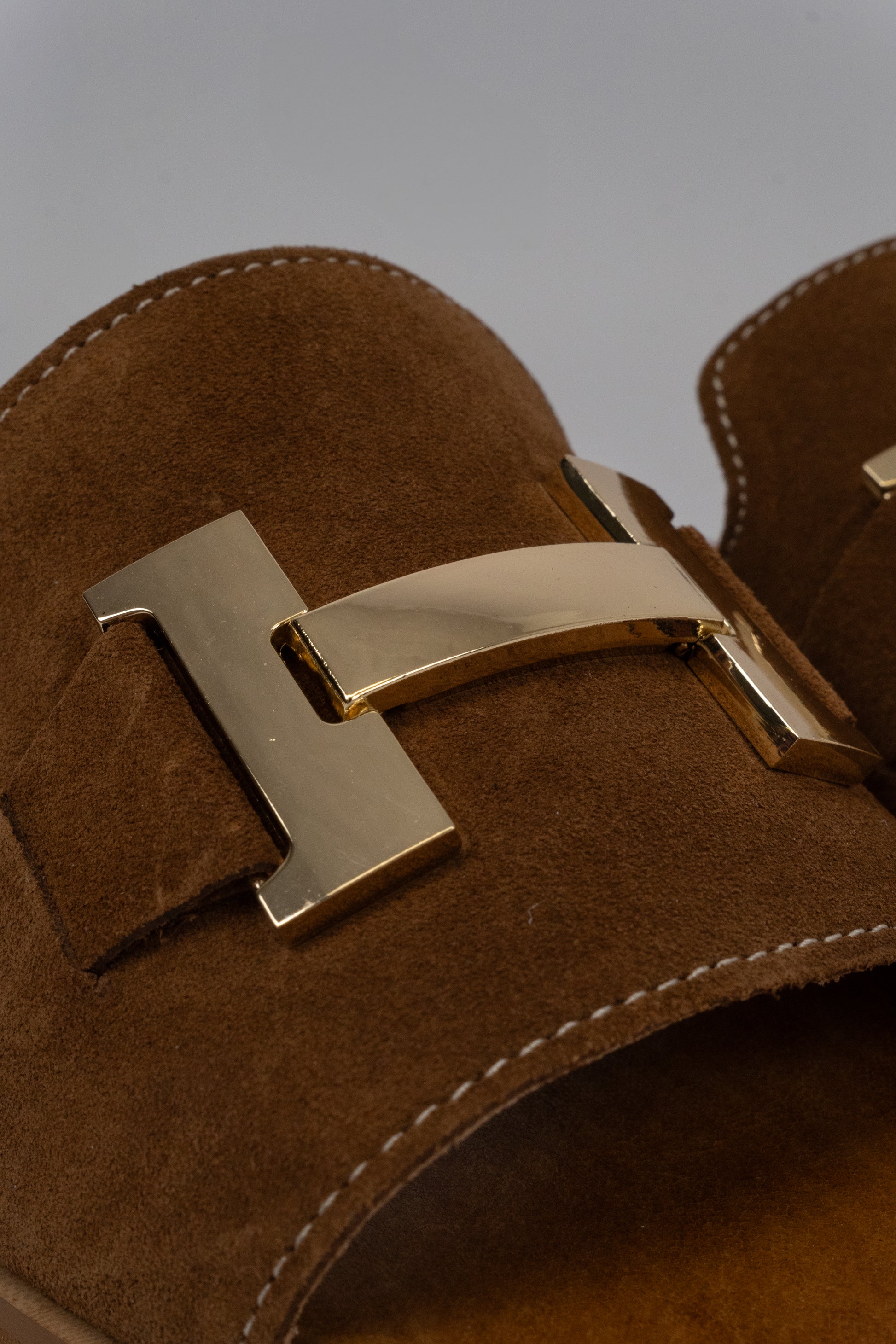 Suede Slide Sandals