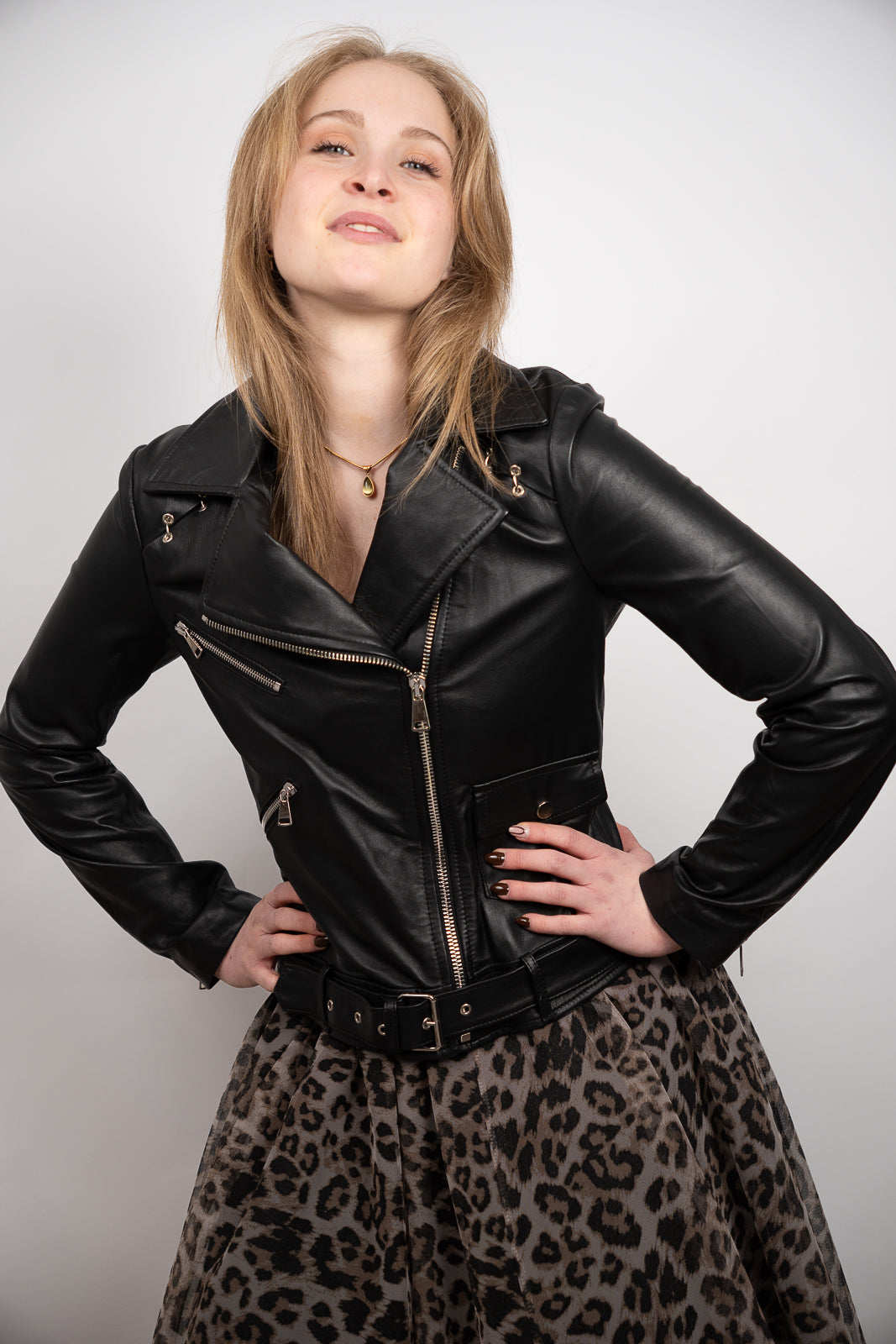 Black Leather Biker Jacket