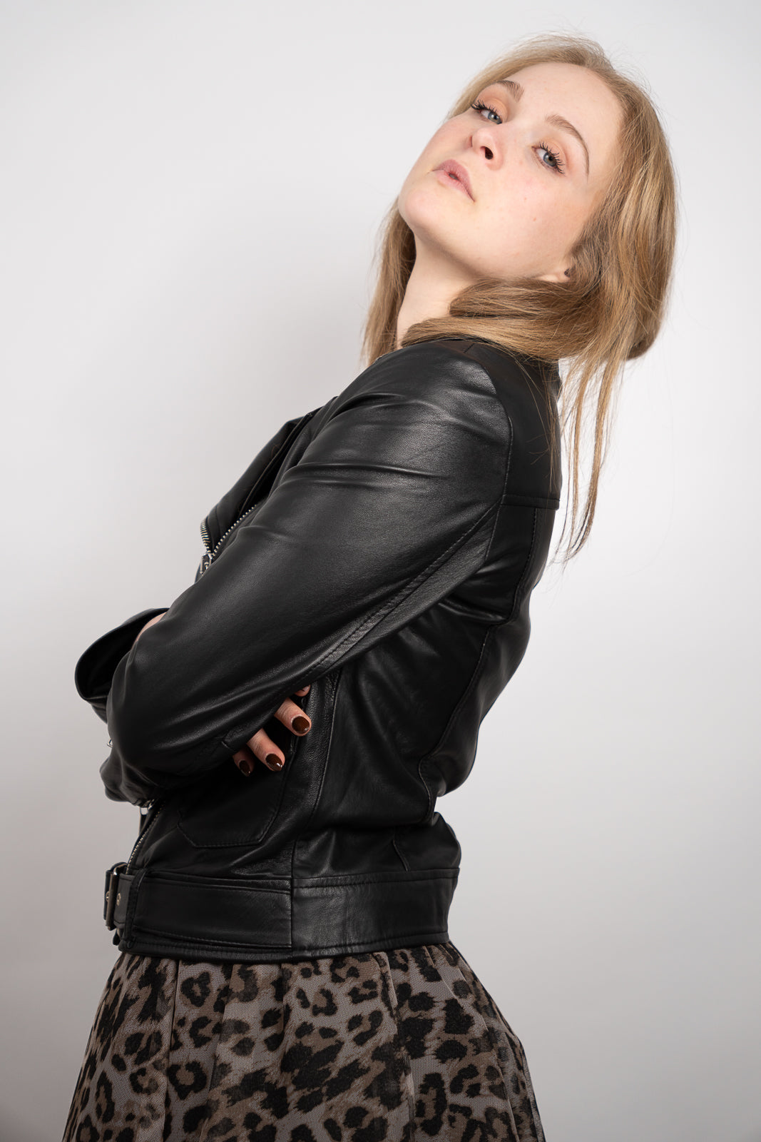 Black Leather Biker Jacket