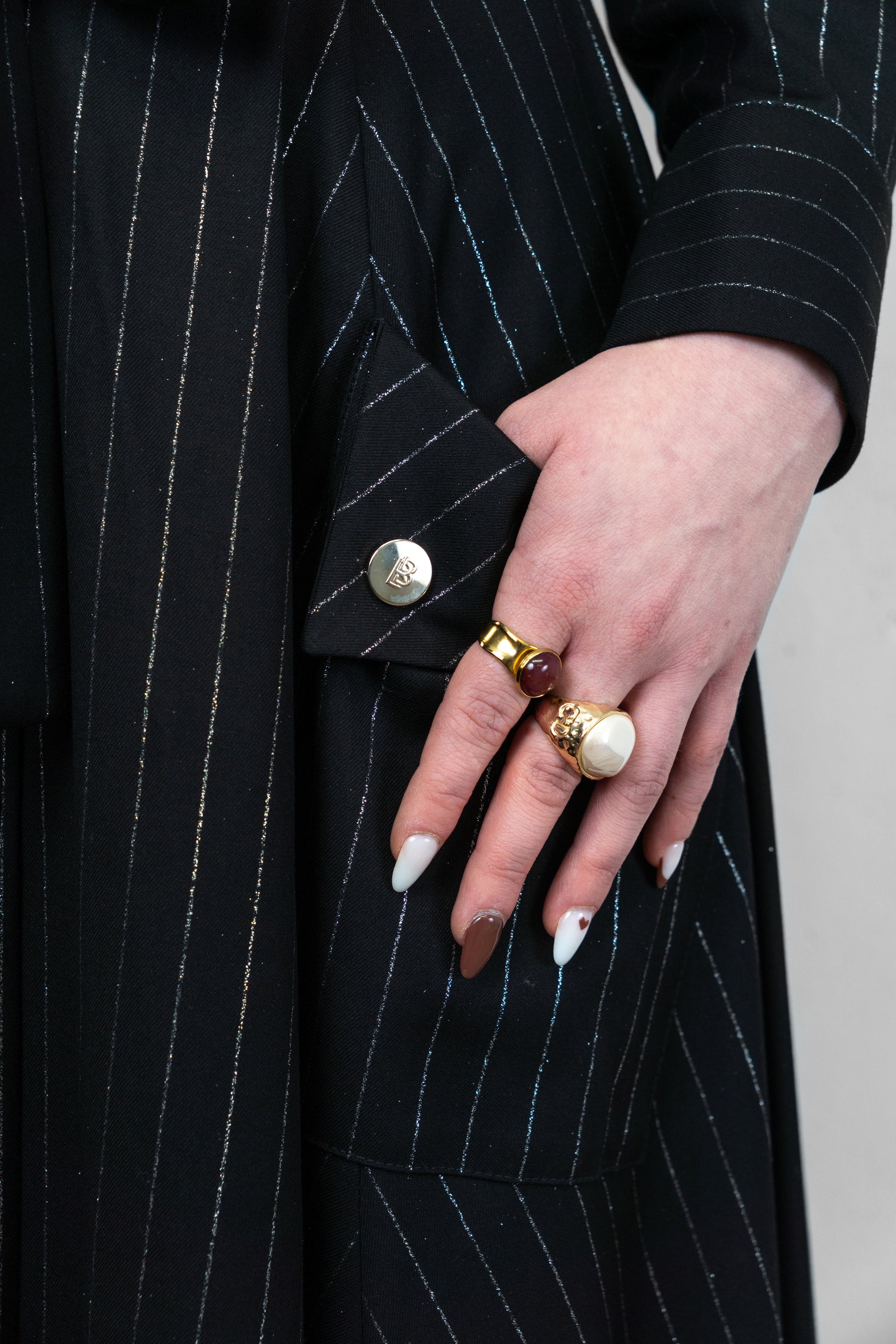 Pinstripe Maxi Shirt Dress