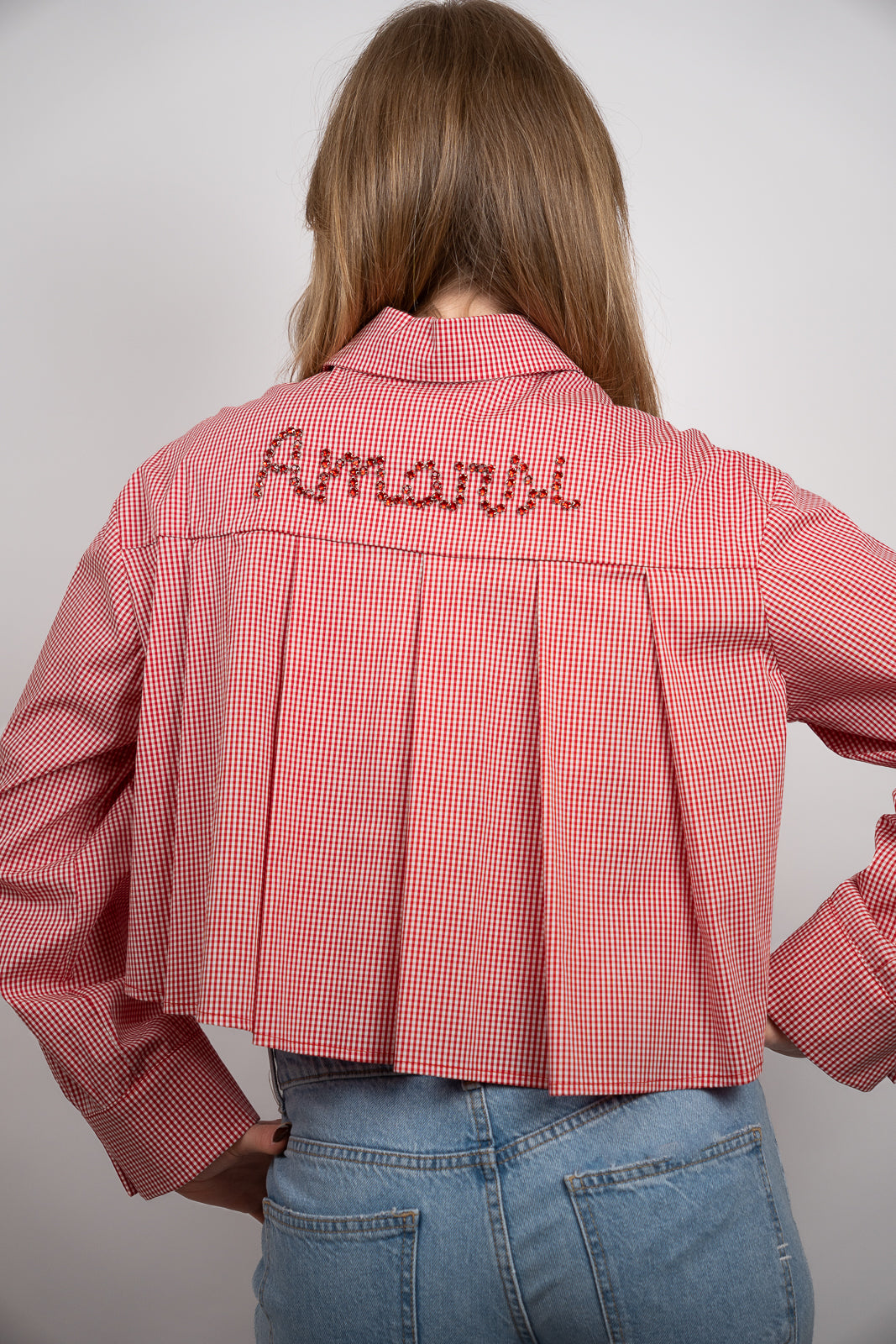 Cropped Gingham Shirt