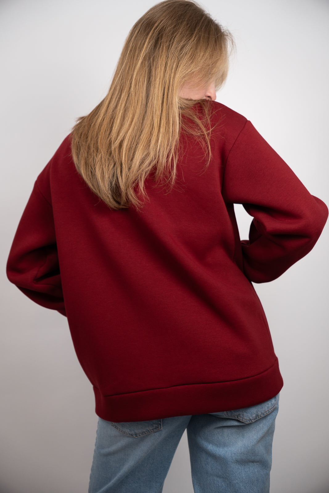 Burgundy Trimmed Cardigan