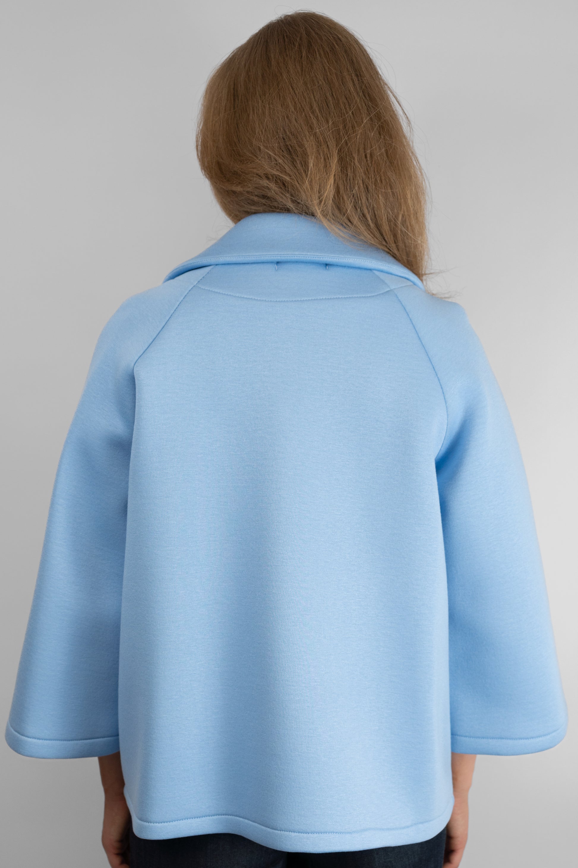 Cropped Coat With Rosette Detail