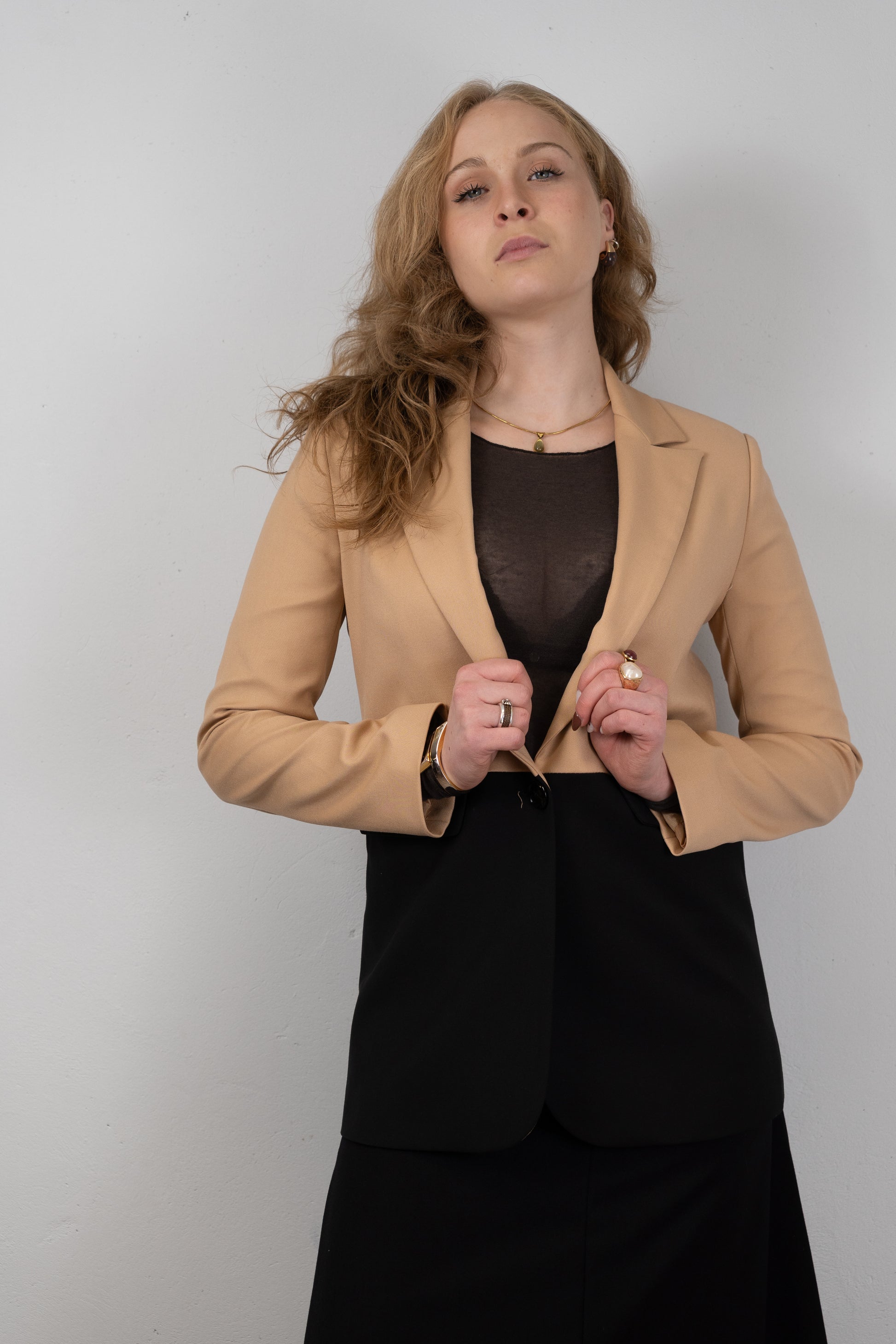 Two-Tone Tailored Blazer