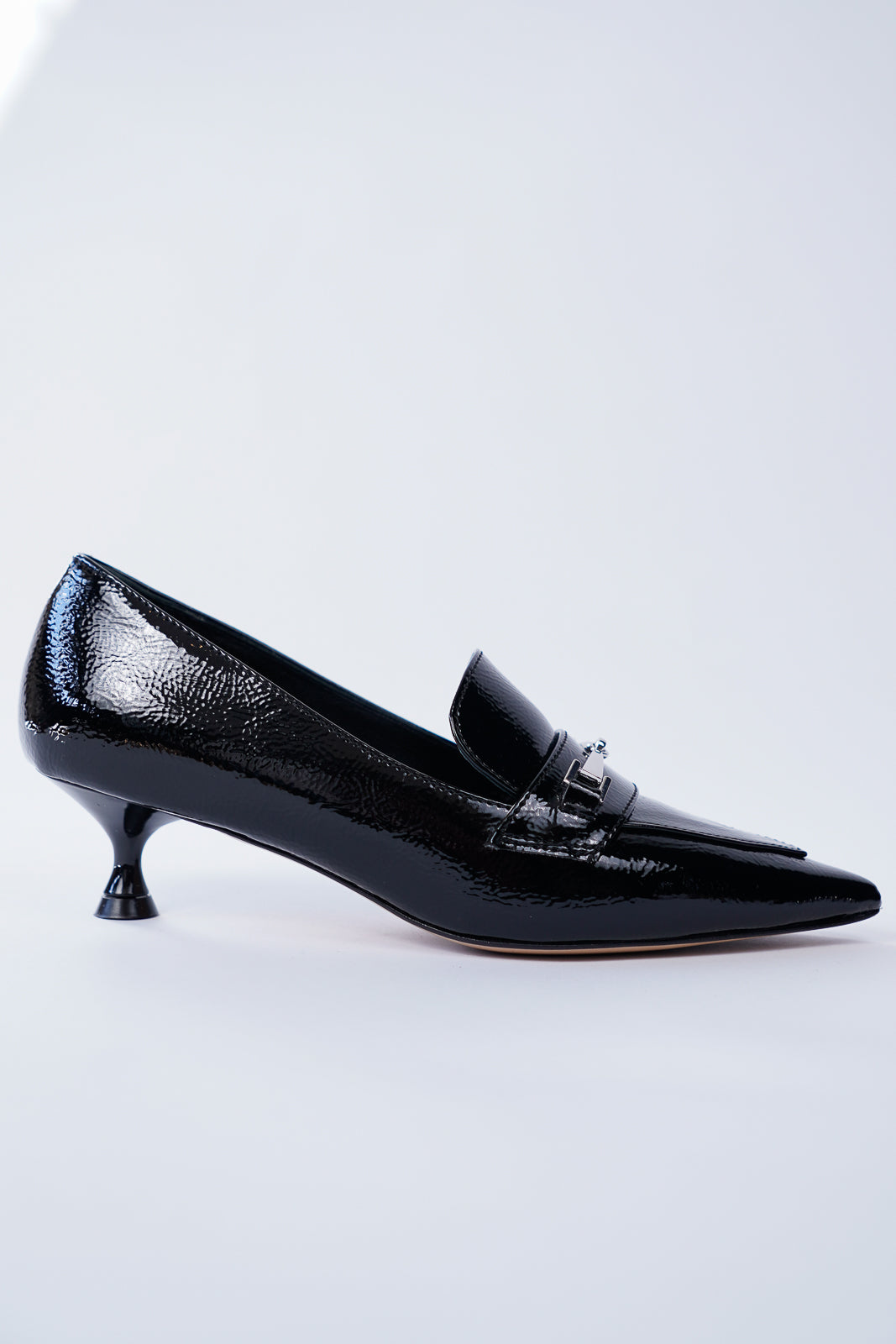 Patent Leather Kitten Heel Loafers