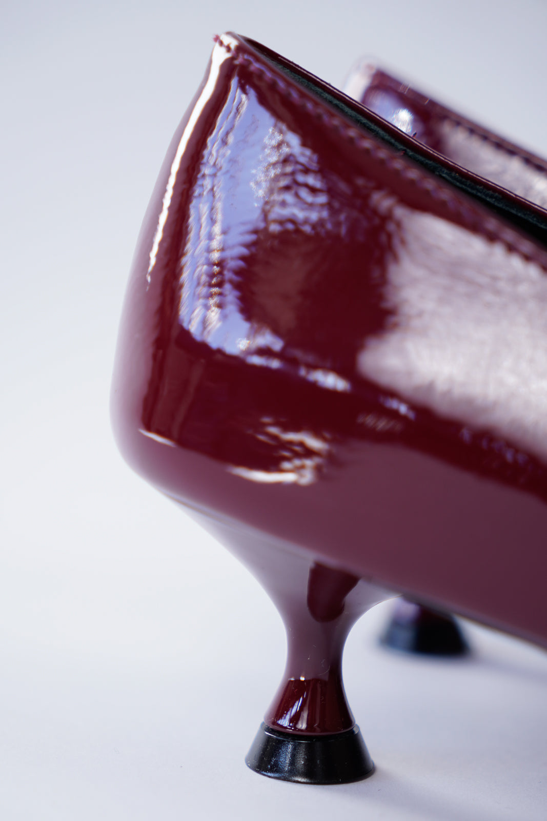 Patent Leather Kitten Heel Loafers