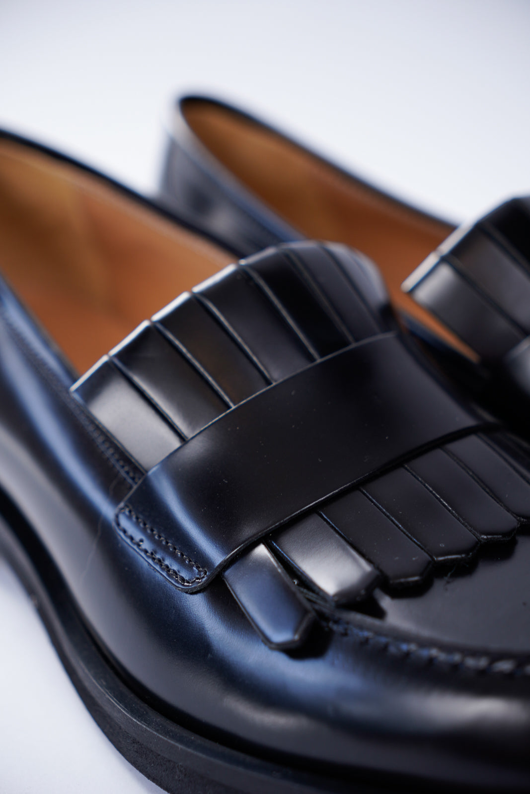 Fringe Detail Patent Loafers