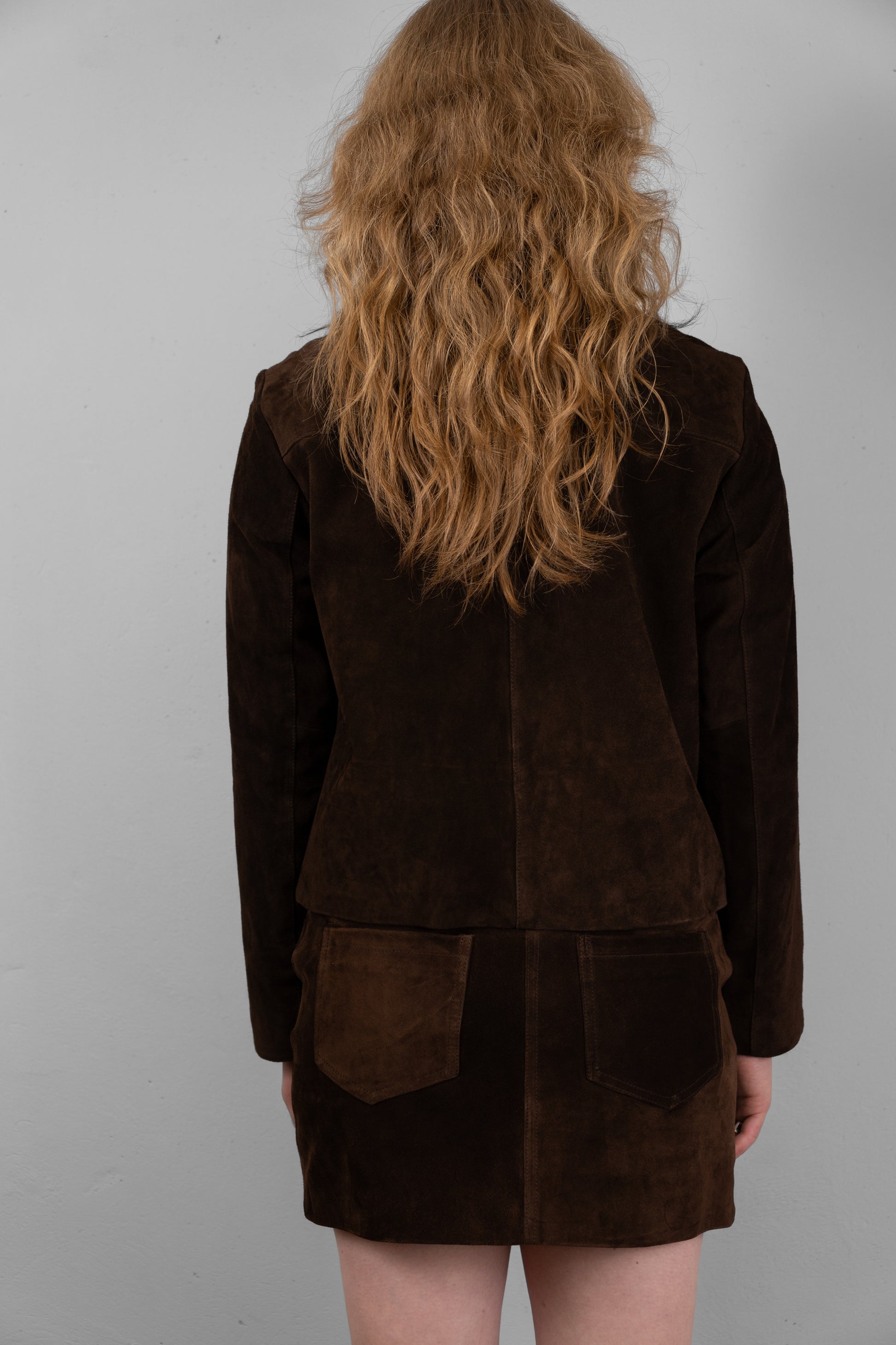 Suede Button-Up Jacket
