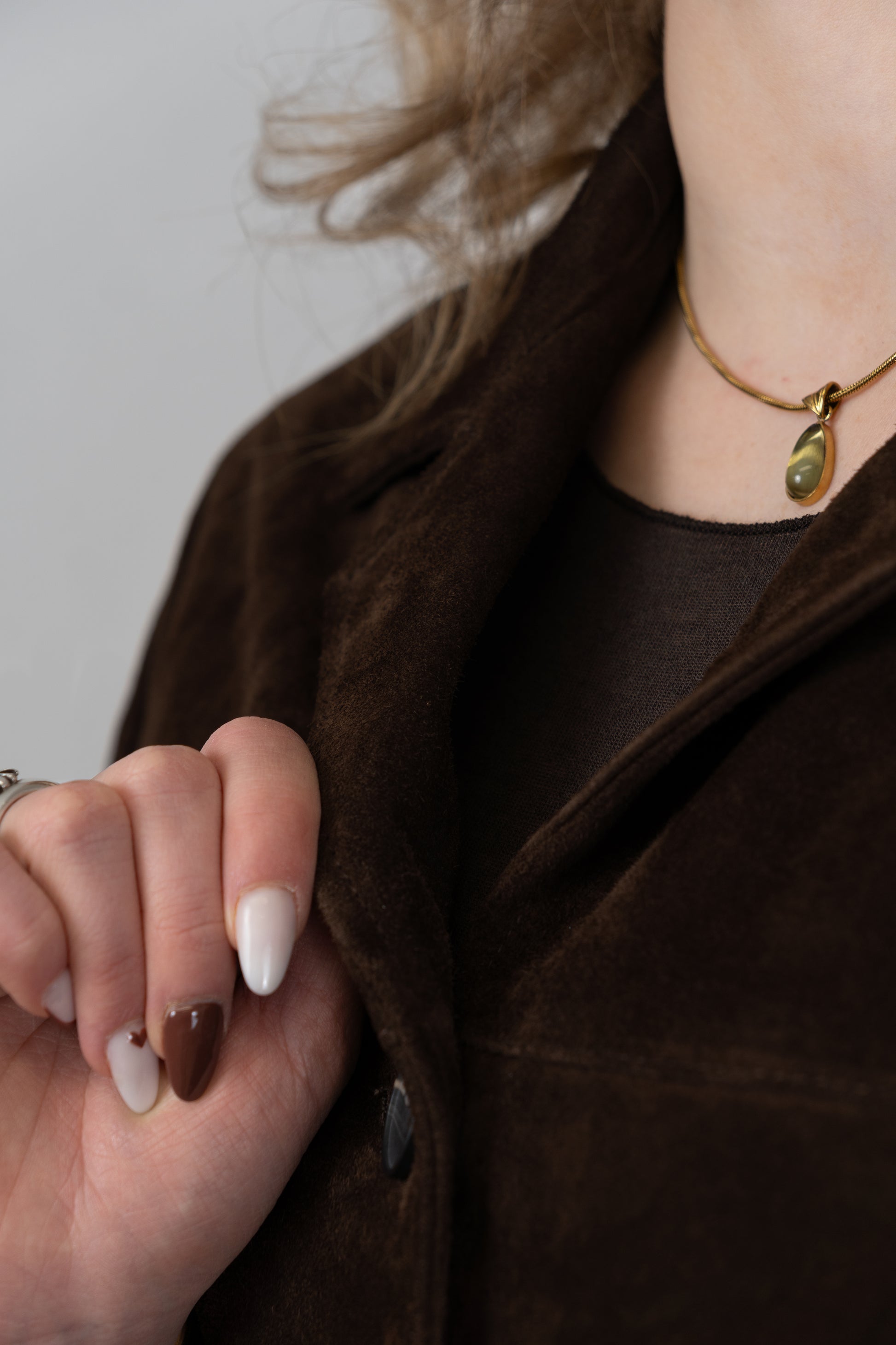 Suede Button-Up Jacket