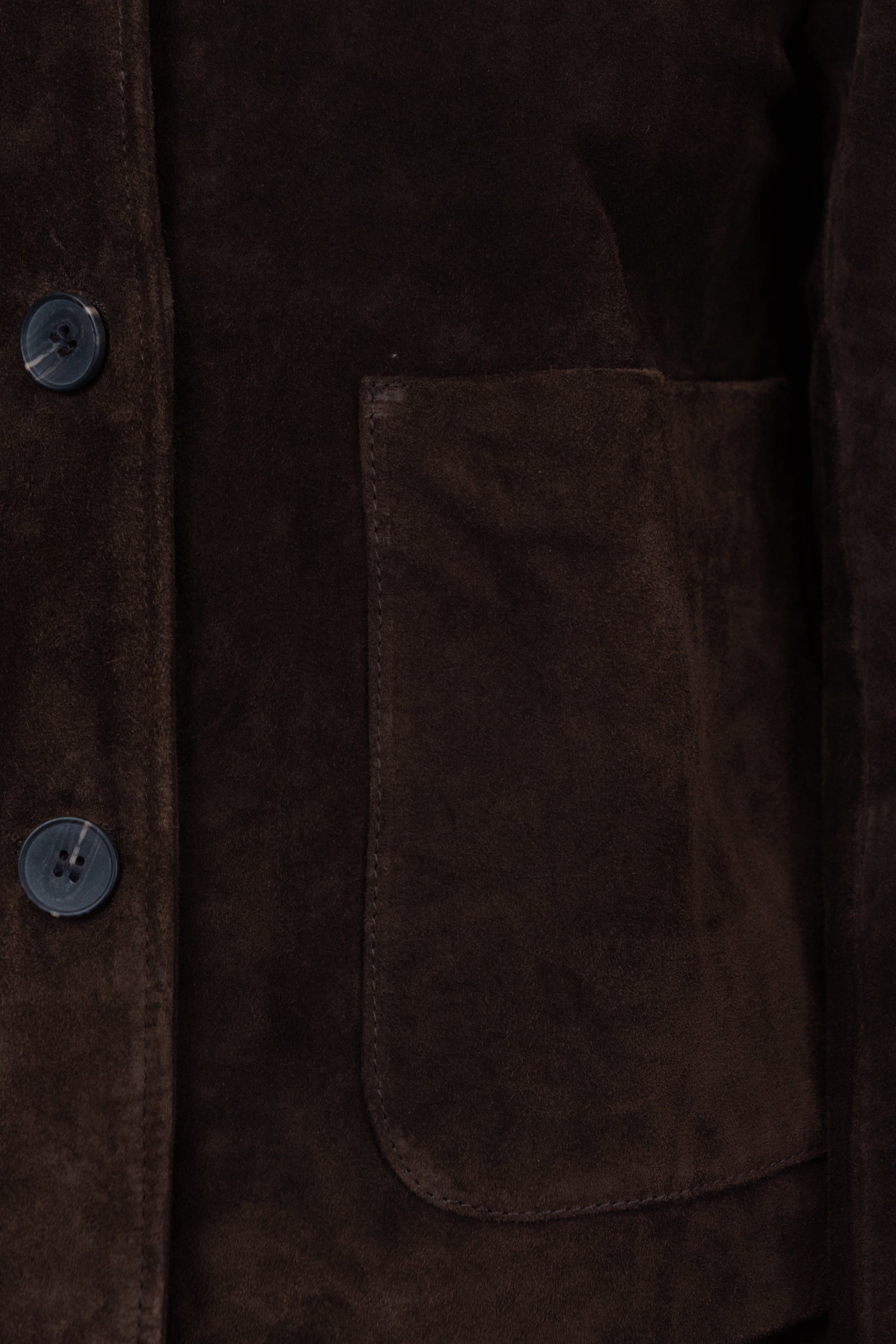 Suede Button-Up Jacket