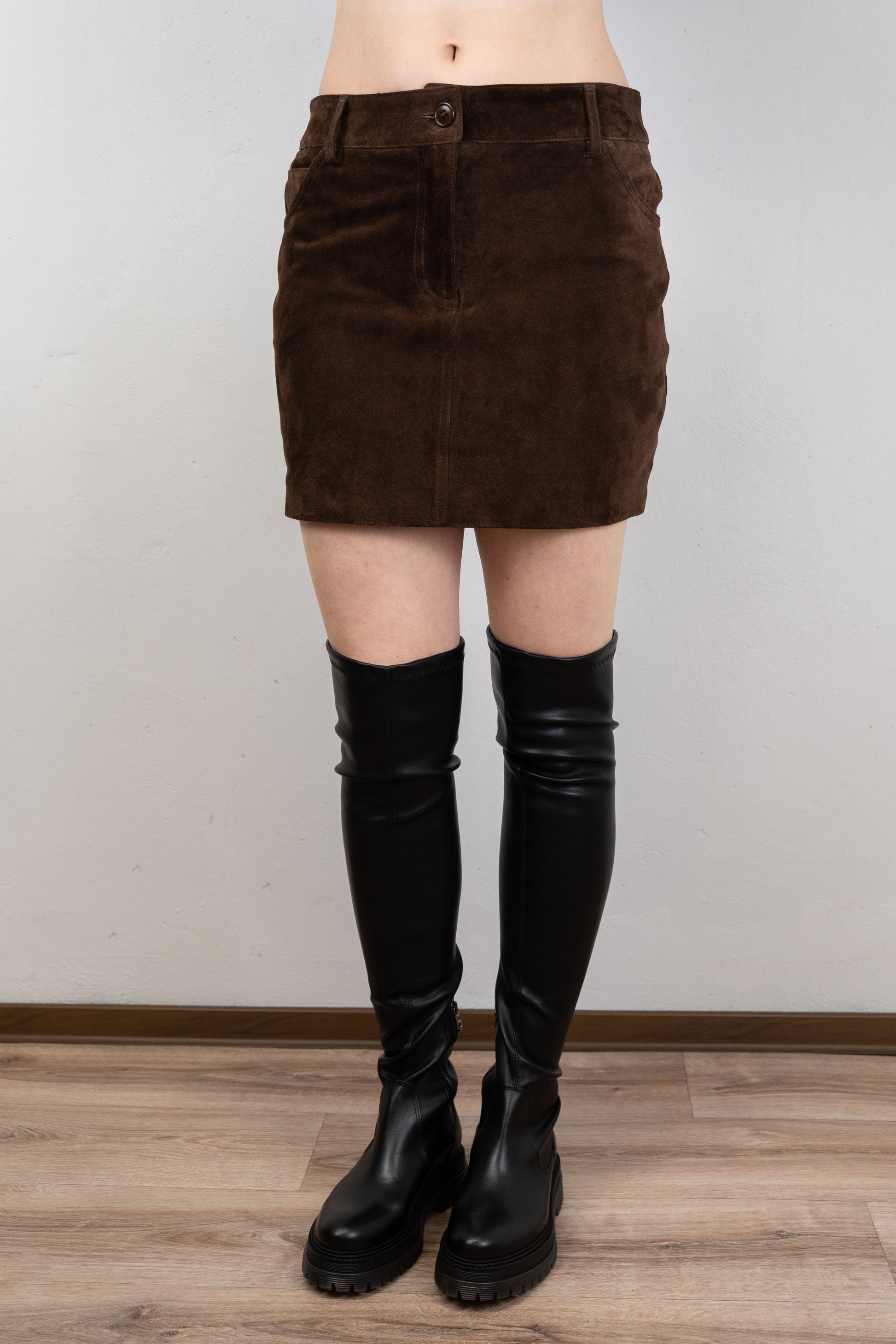 Suede Mini Skirt