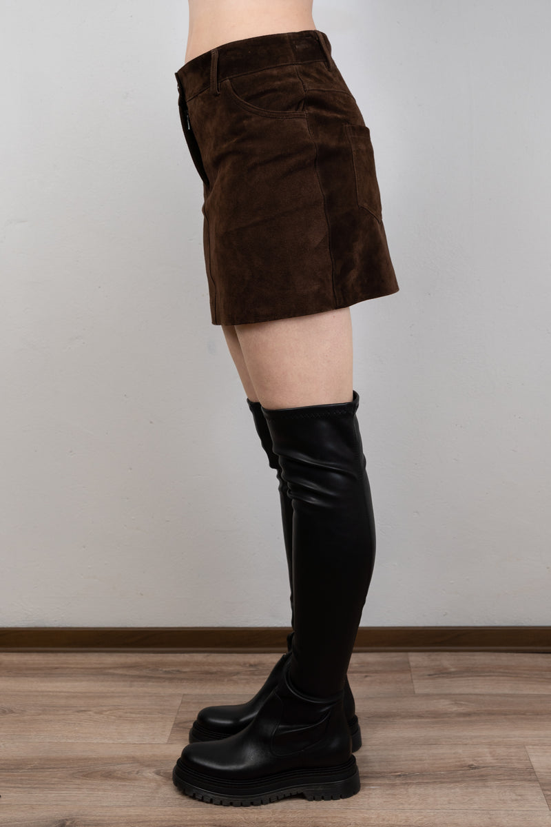 Suede Mini Skirt
