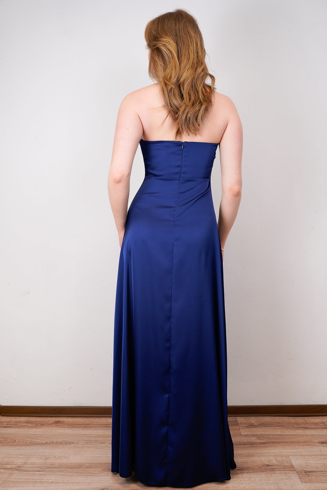 Navy Halter-Neck Dress