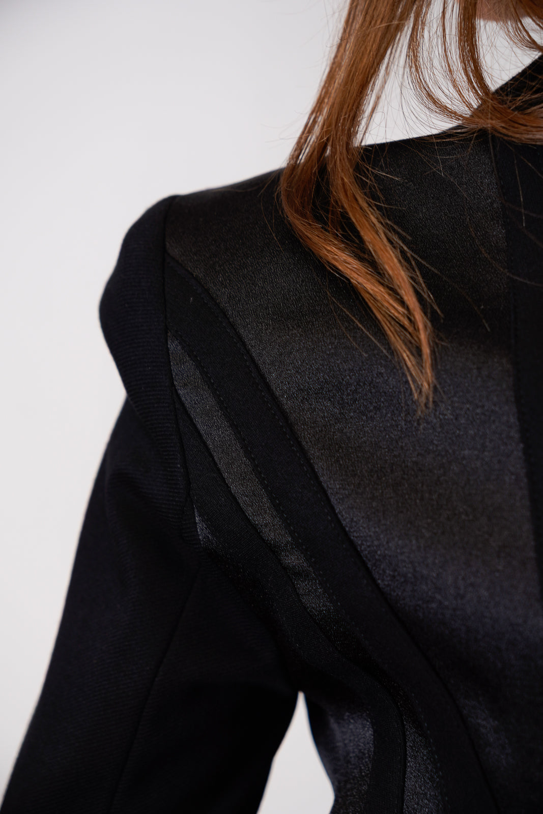 Black Corset-Back Blazer