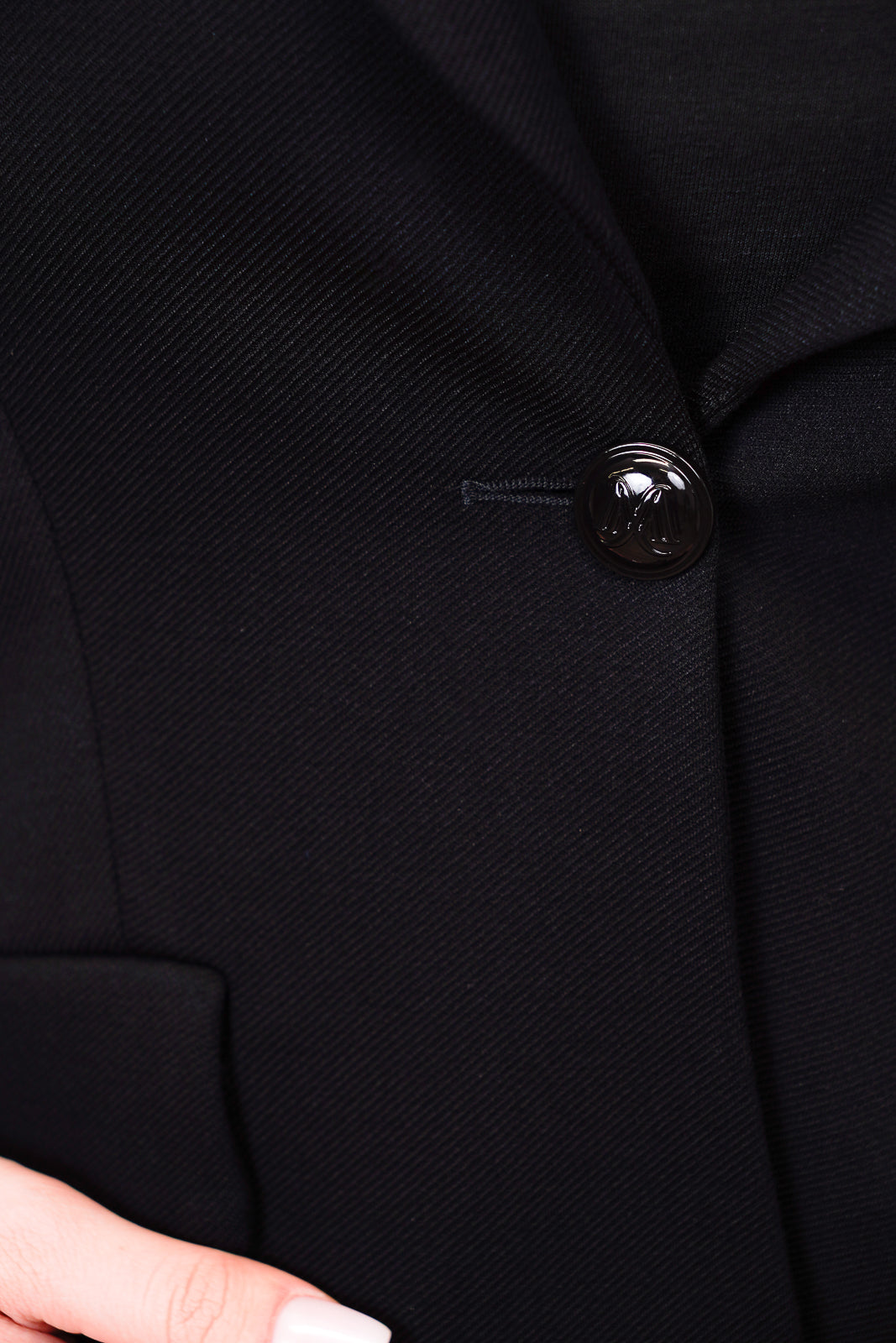 Black Corset-Back Blazer